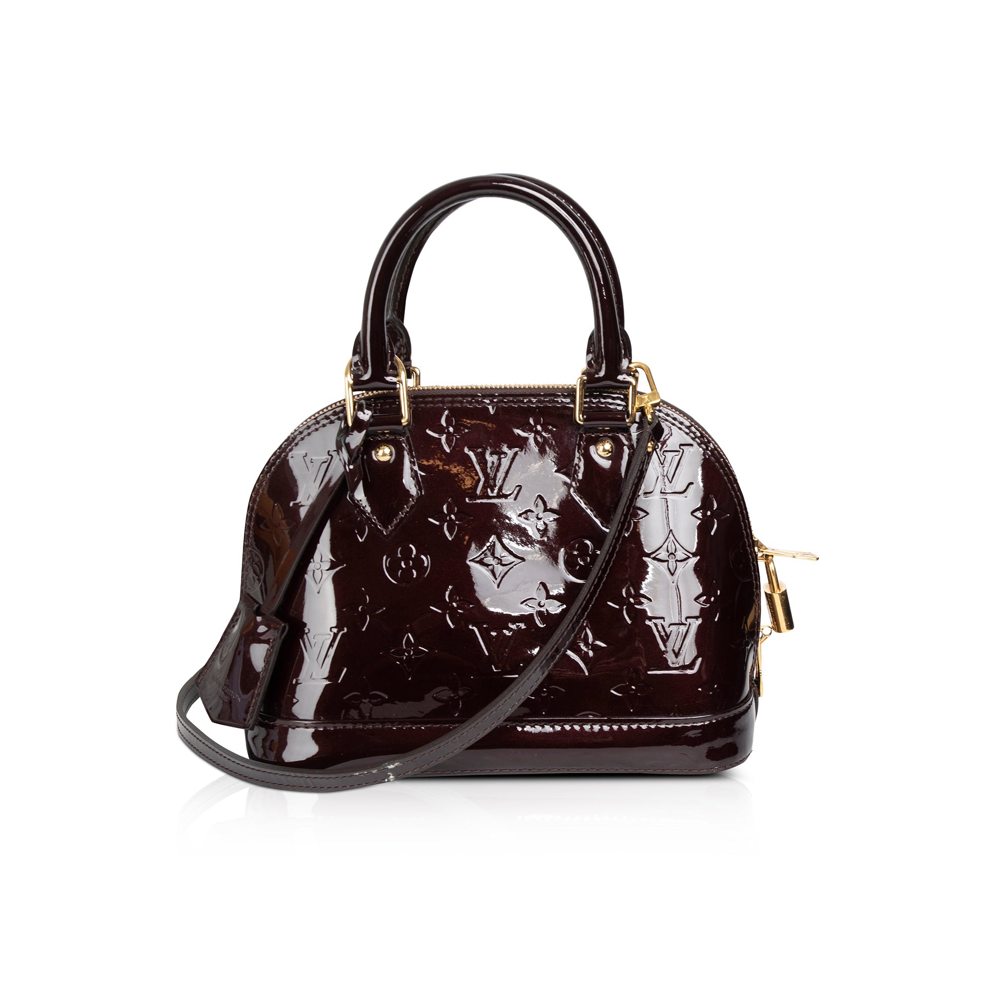Louis Vuitton Amarante Vernis Alma BB w/ Strap