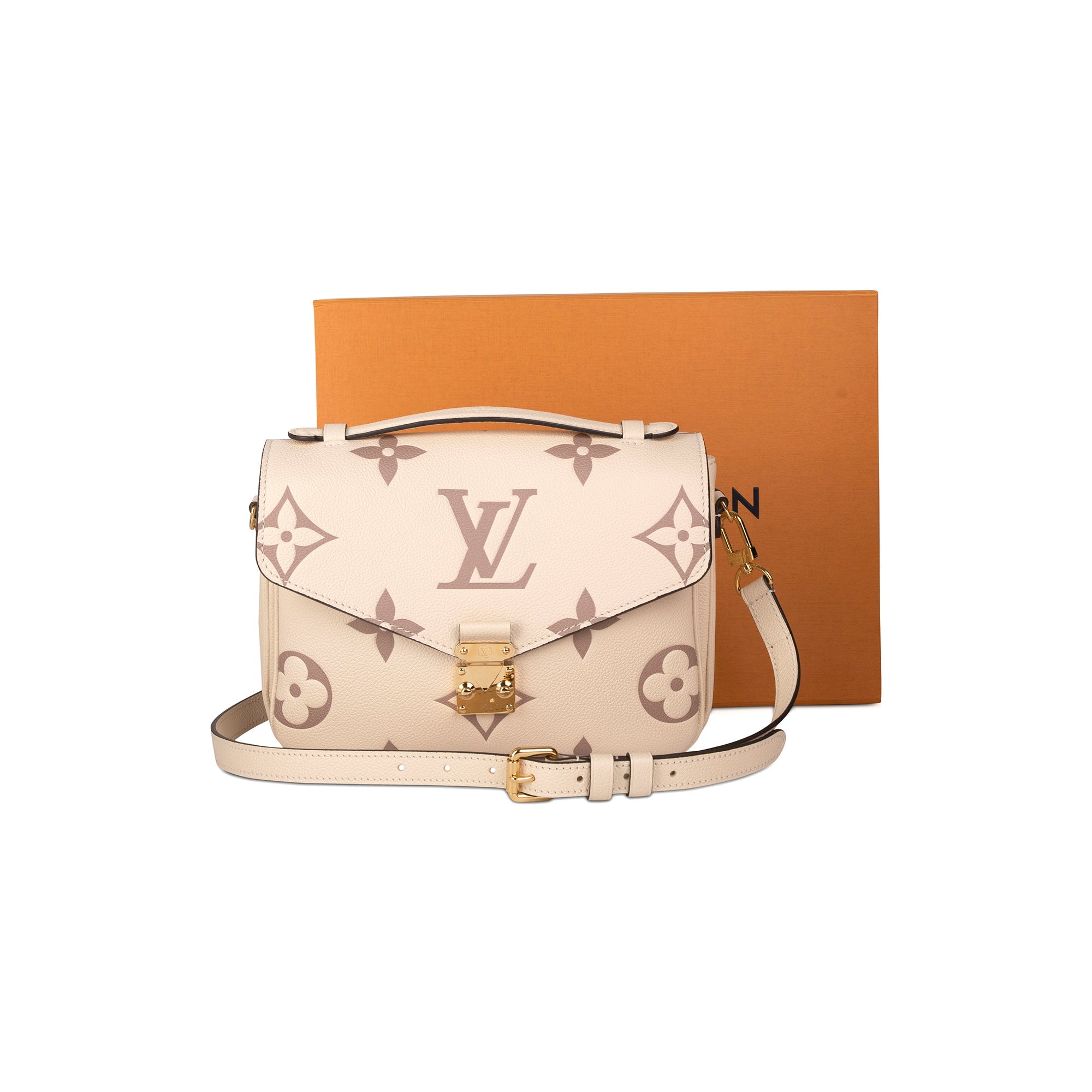 Louis Vuitton Bicolor Monogram Empreinte Pochette Metis w/ Box