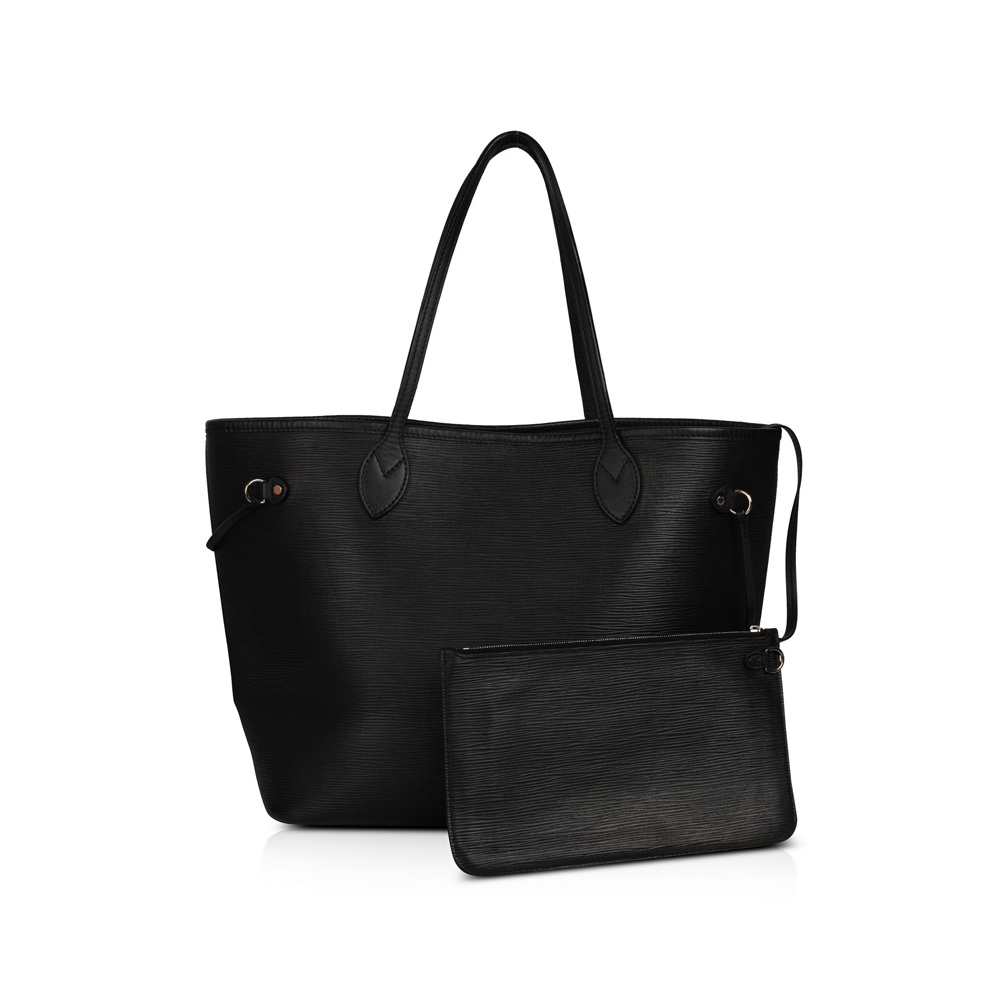 Louis Vuitton Black Epi Neverfull MM w/ Pouch