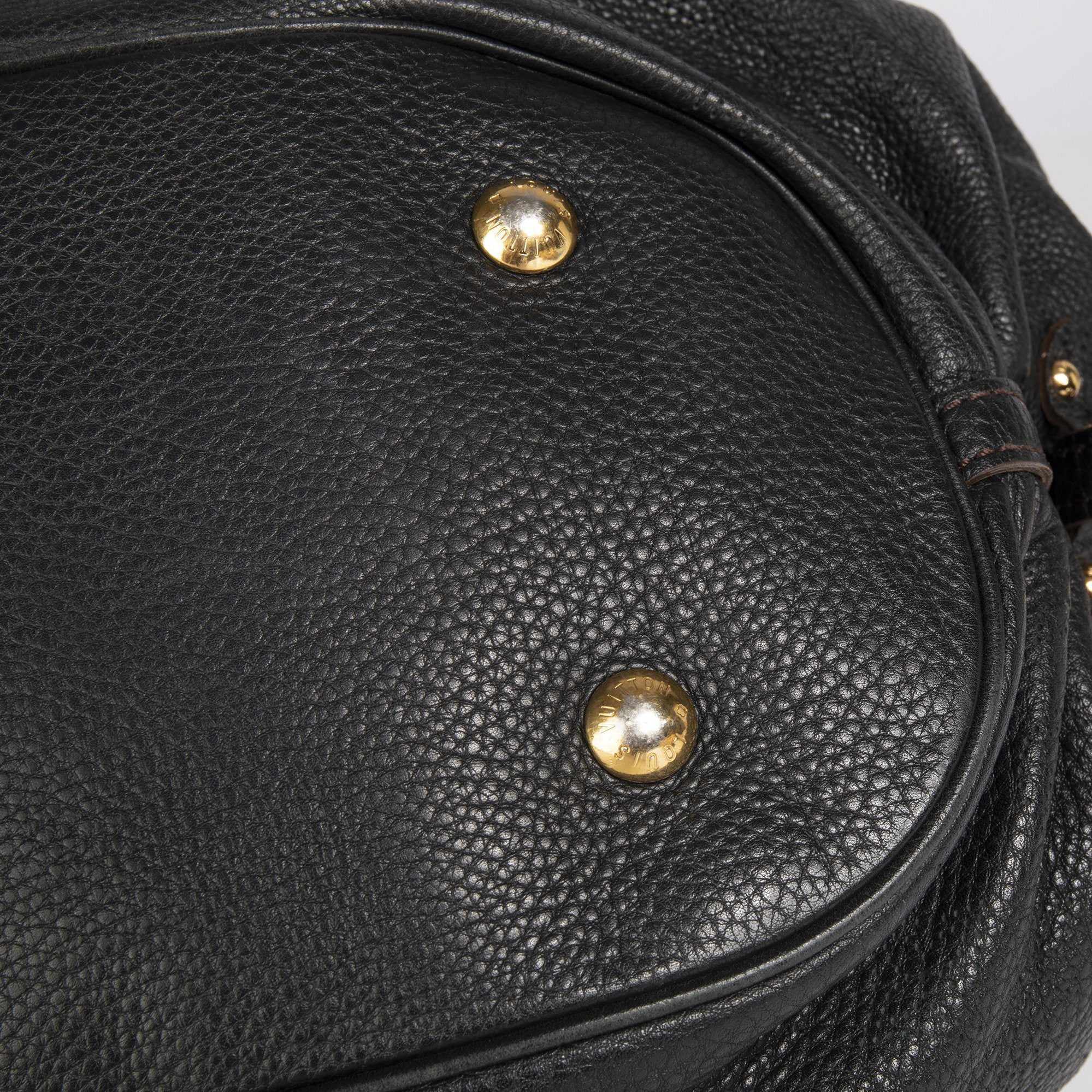 Louis Vuitton Black Mahina L Hobo w/ Receipt