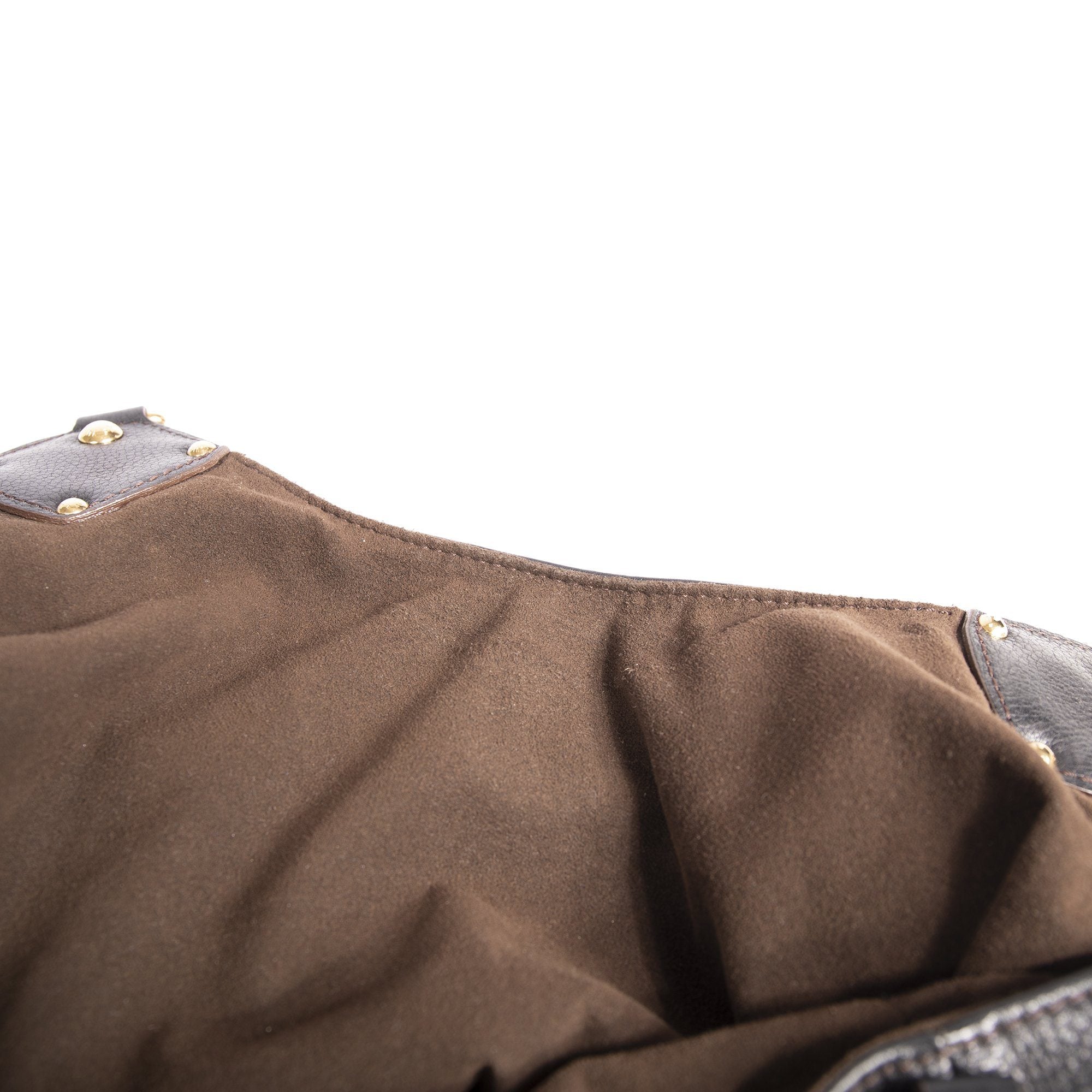 Louis Vuitton Black Mahina L Hobo w/ Receipt