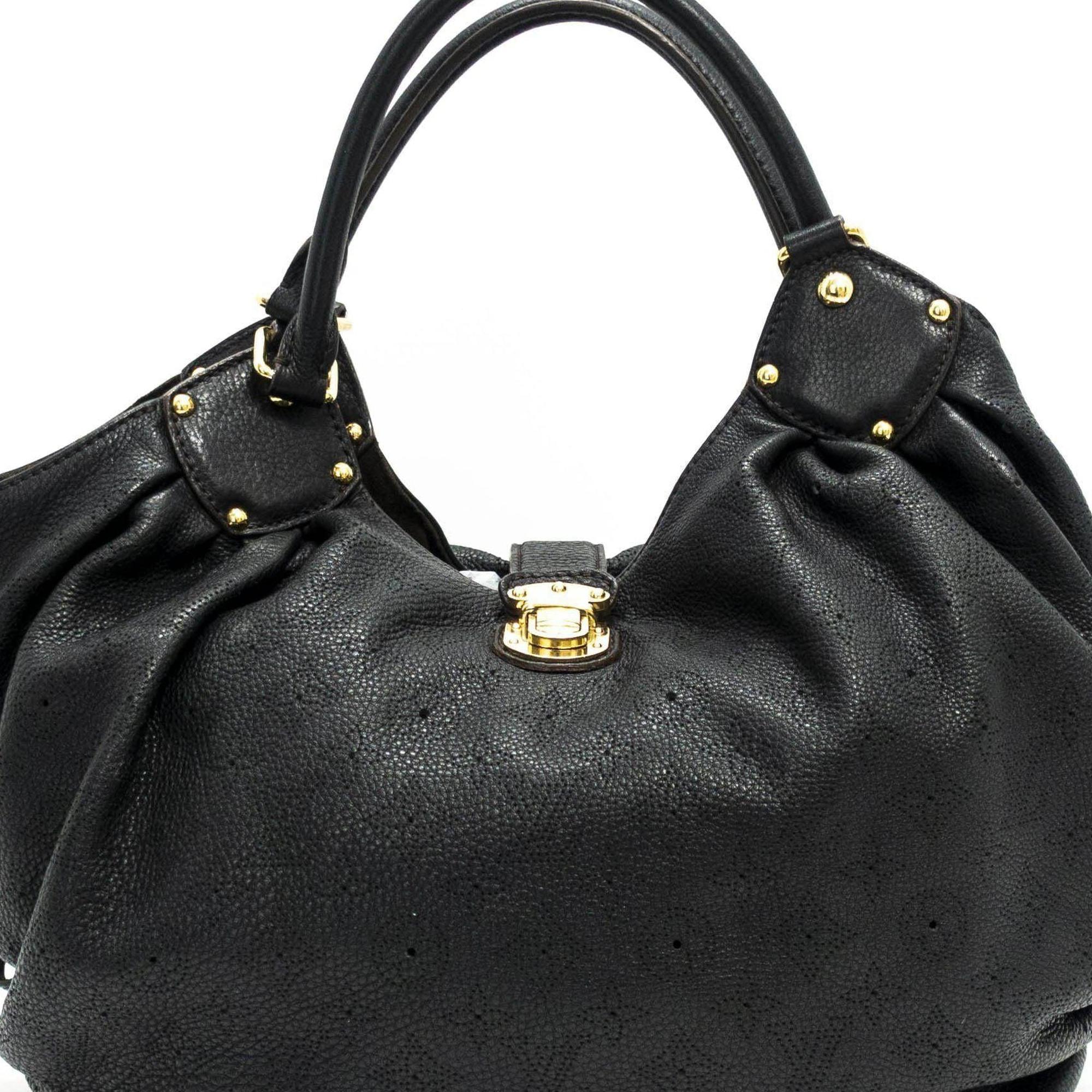 Louis Vuitton Black Mahina L Hobo