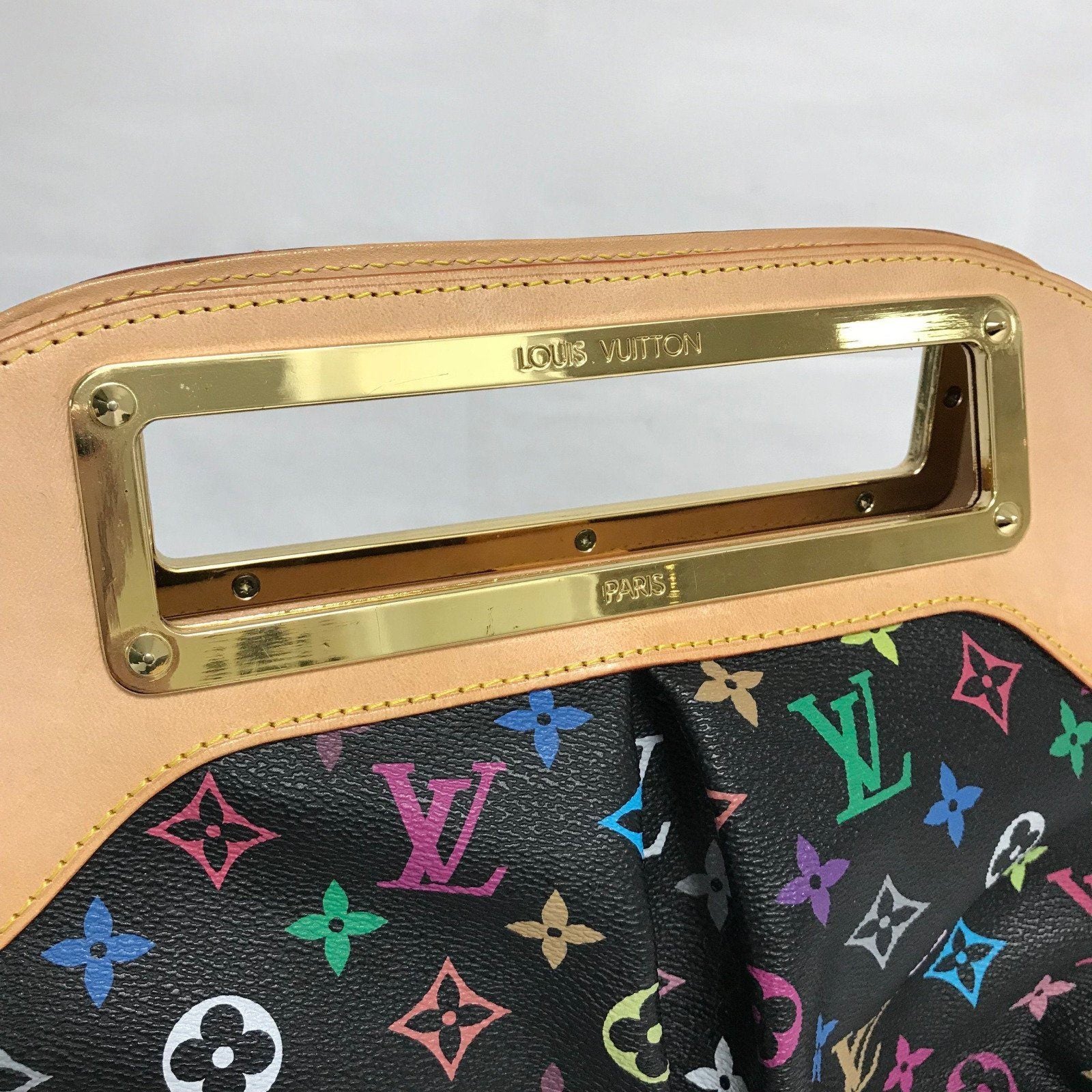 Louis Vuitton Black Monogram Multicolour Judy GM Bag