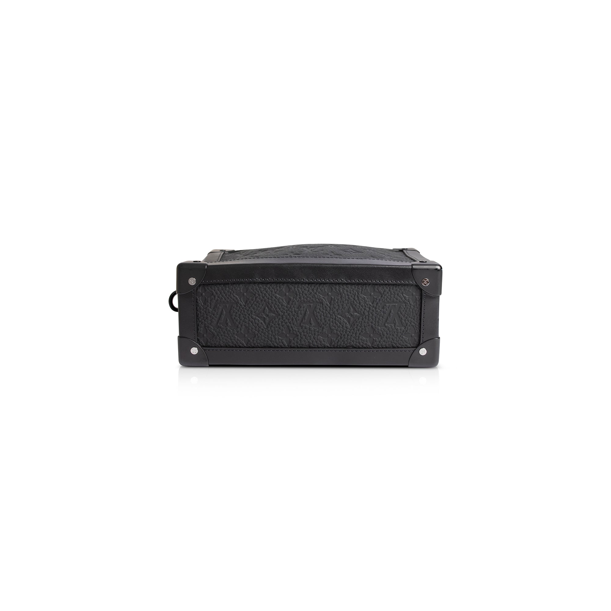 Louis Vuitton Black Monogram Taurillon Soft Trunk Bag