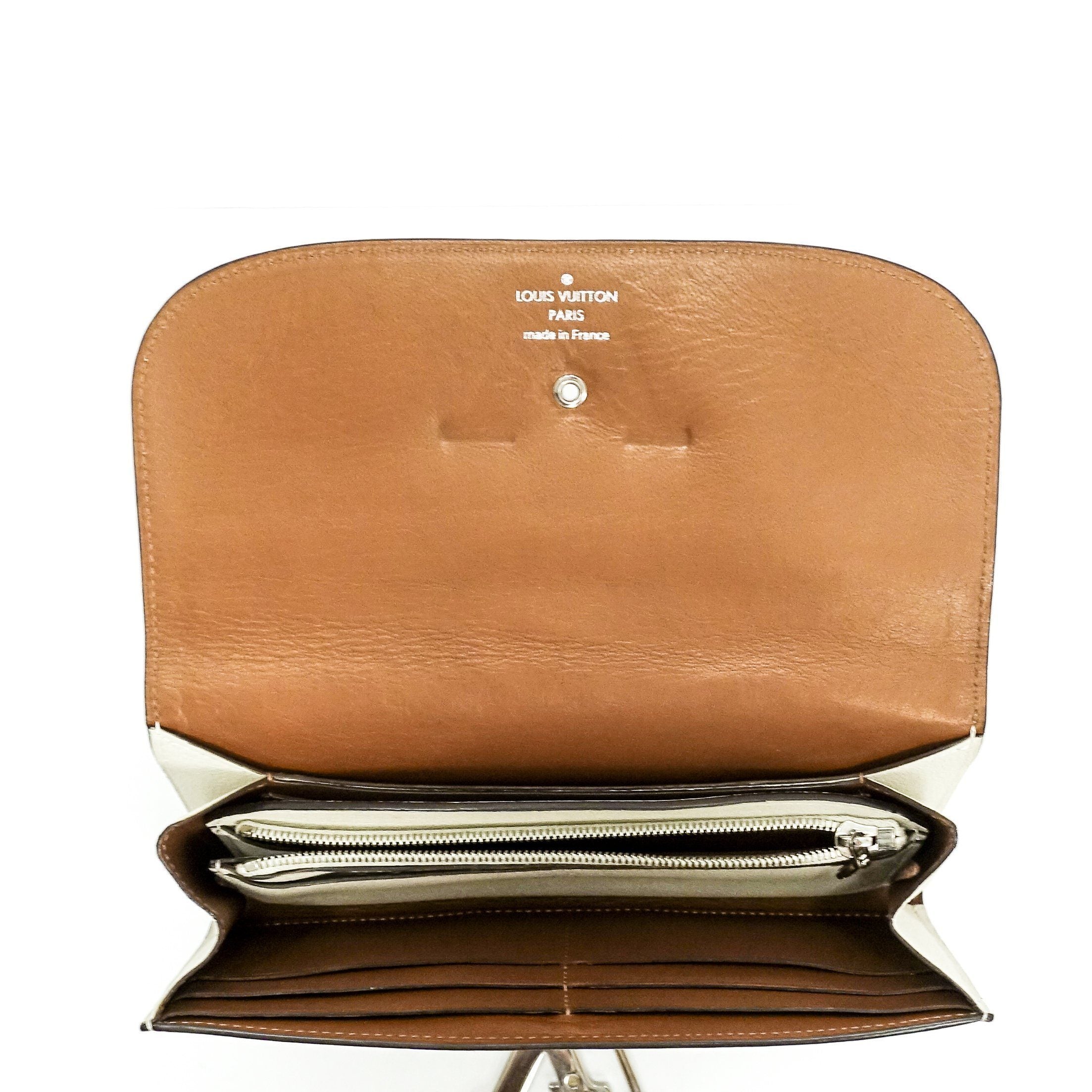 Louis Vuitton Blanc Classe Veau Cachemire Vivienne Long Wallet