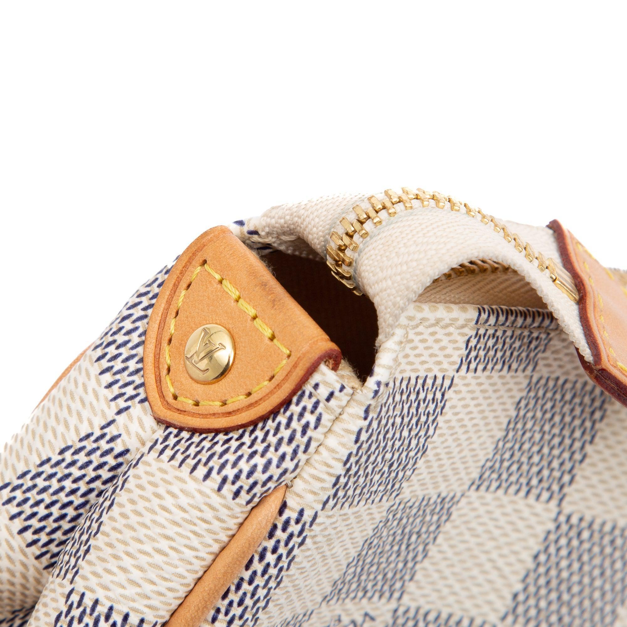 Louis Vuitton Damier Azur Eva Clutch w/ Strap & Box