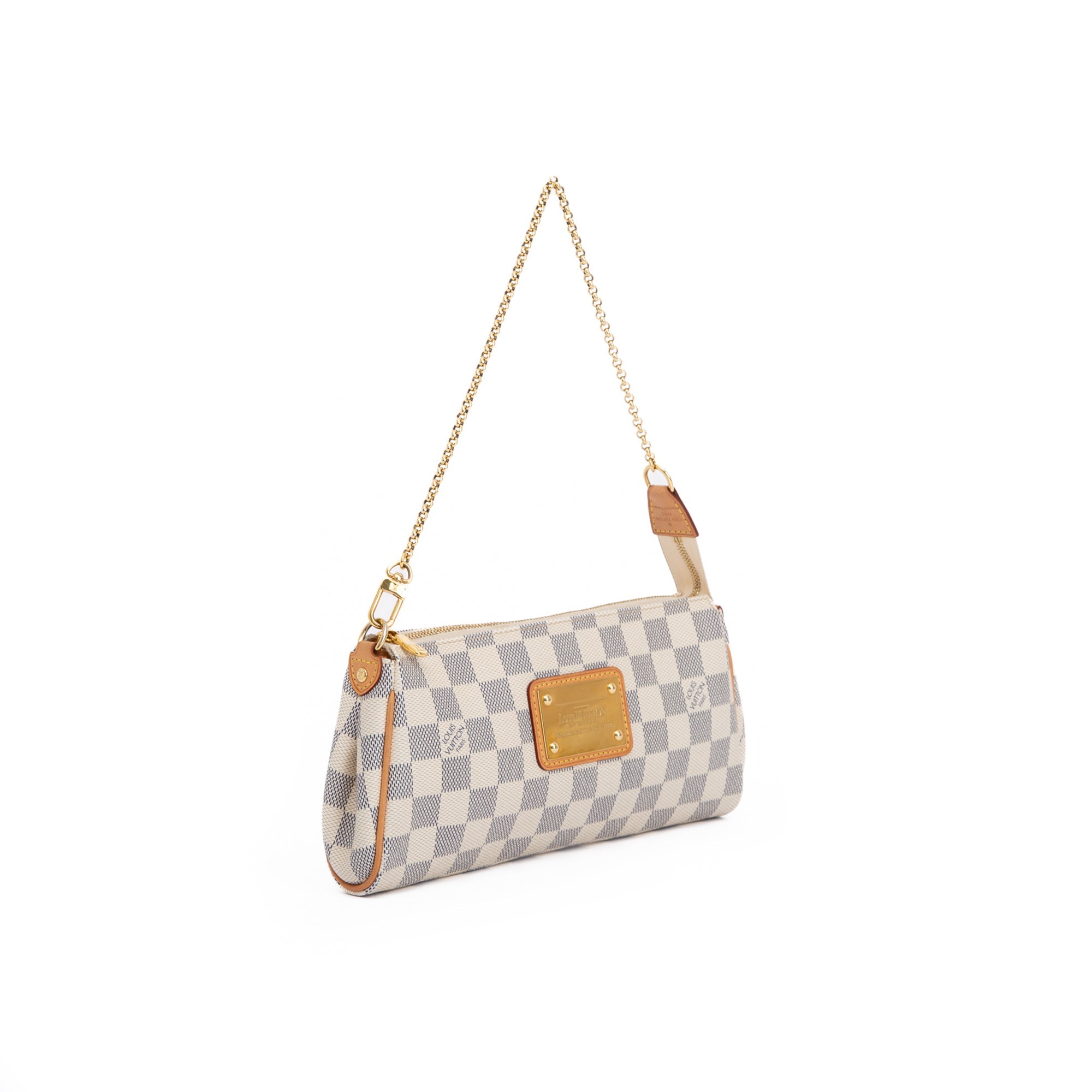 Louis Vuitton Damier Azur Eva Clutch w/ Strap & Box