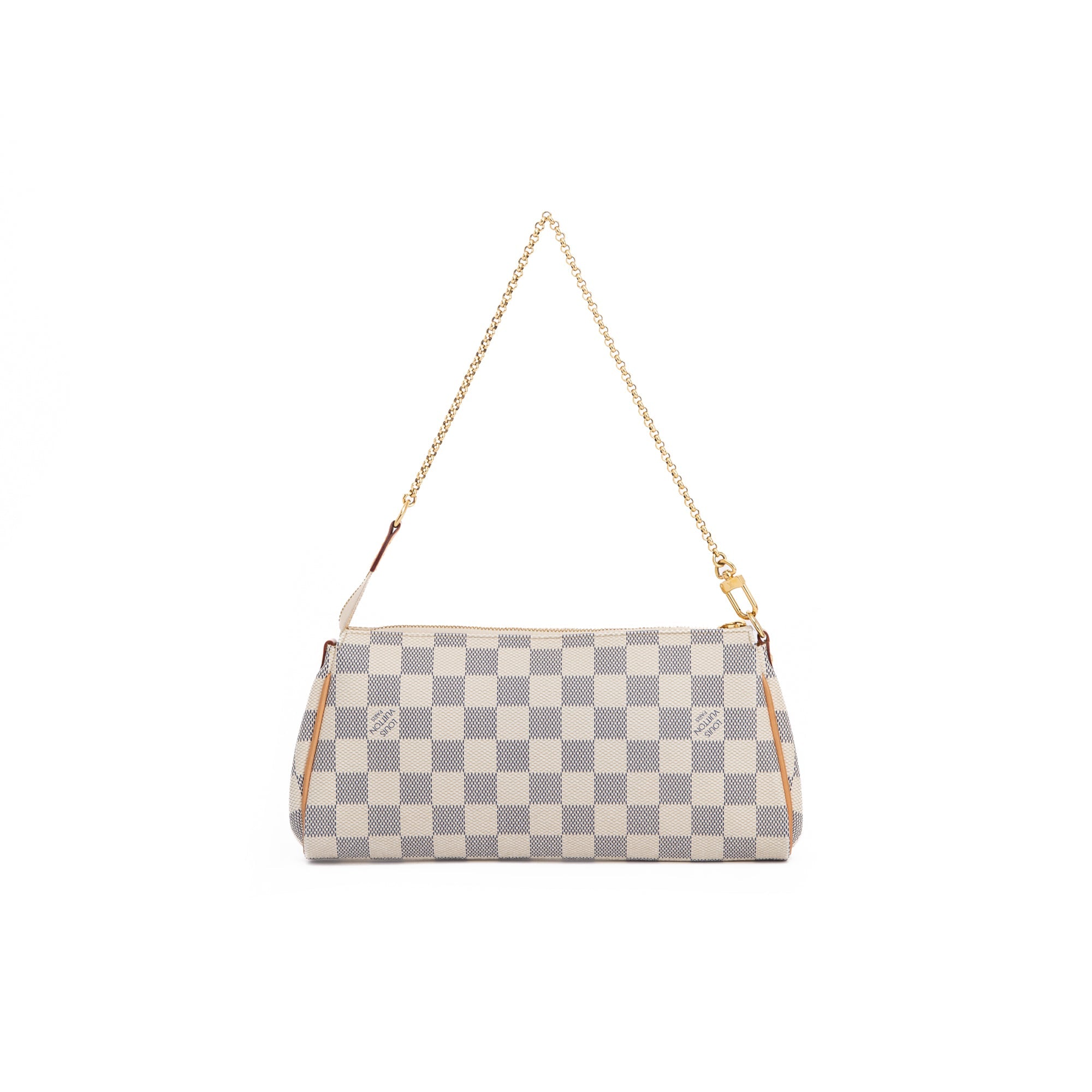 Louis Vuitton Damier Azur Eva Clutch w/ Strap & Box