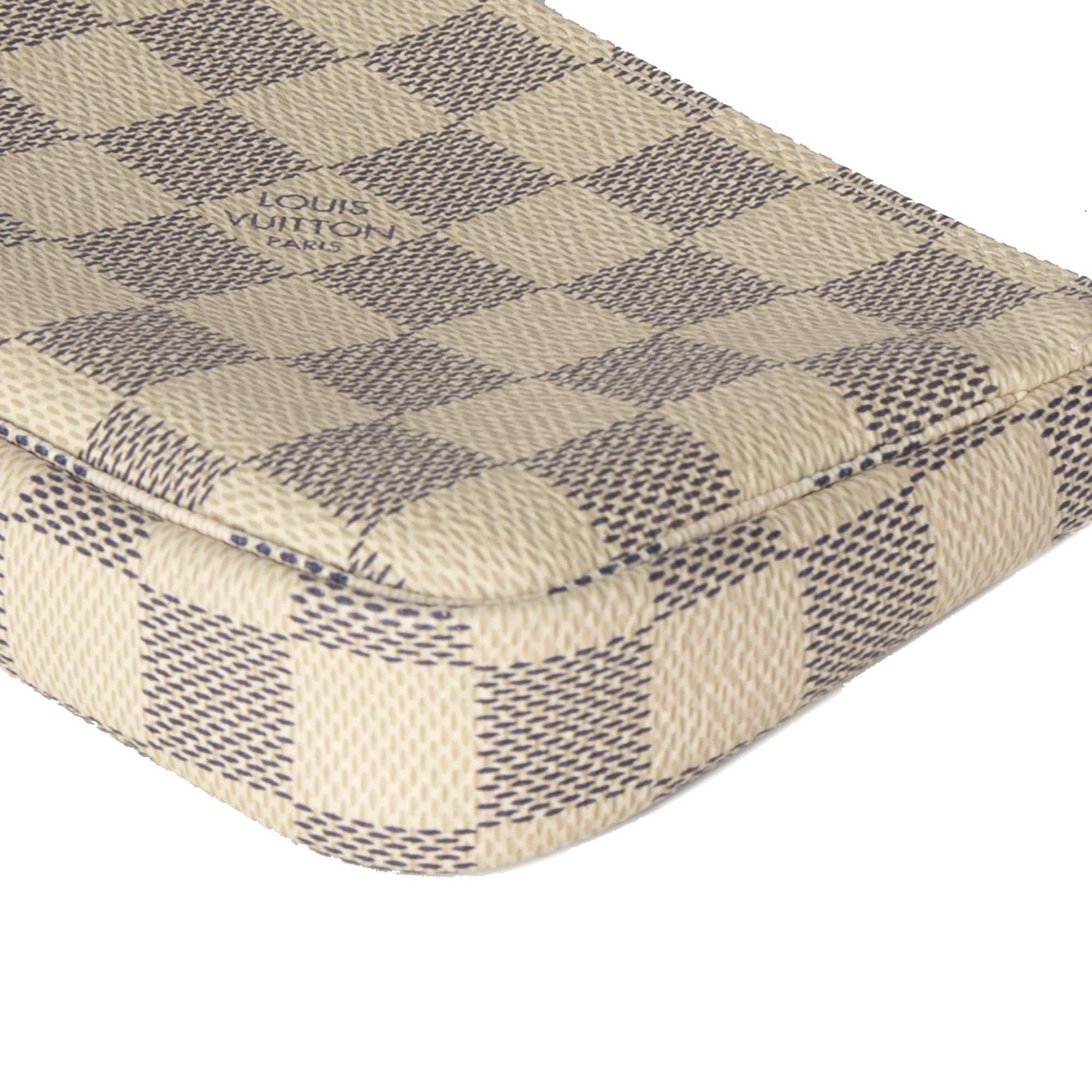Louis Vuitton Damier Azur Mini Pochette Accessories w/ Box