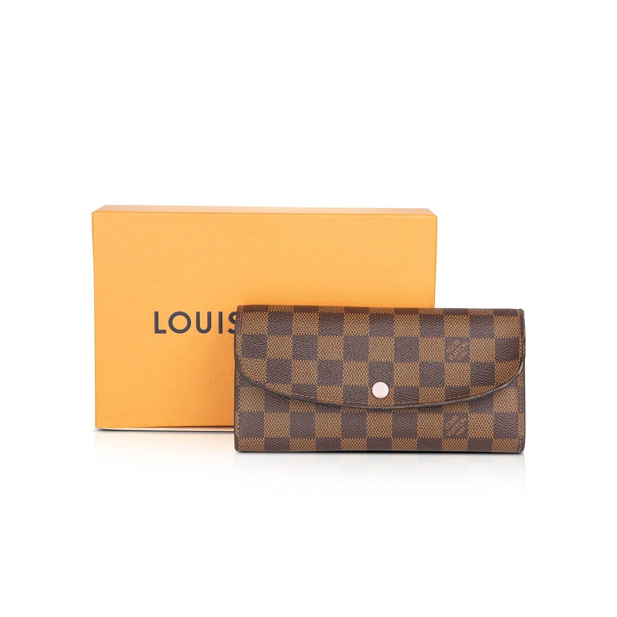 Louis Vuitton Damier Ebene Emilie Wallet w/ Box