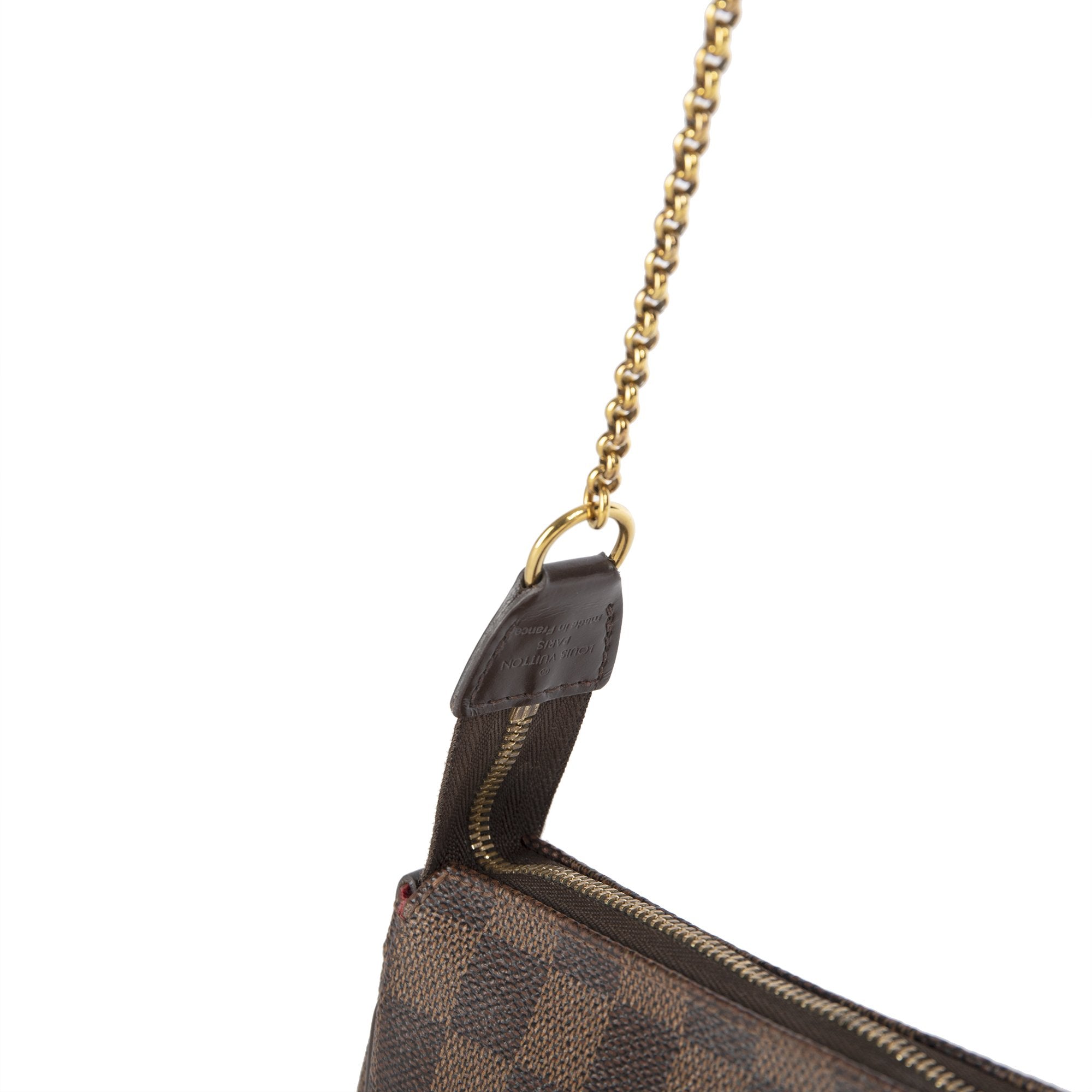 Louis Vuitton Damier Ebene Eva Clutch w/ Shoulder Strap