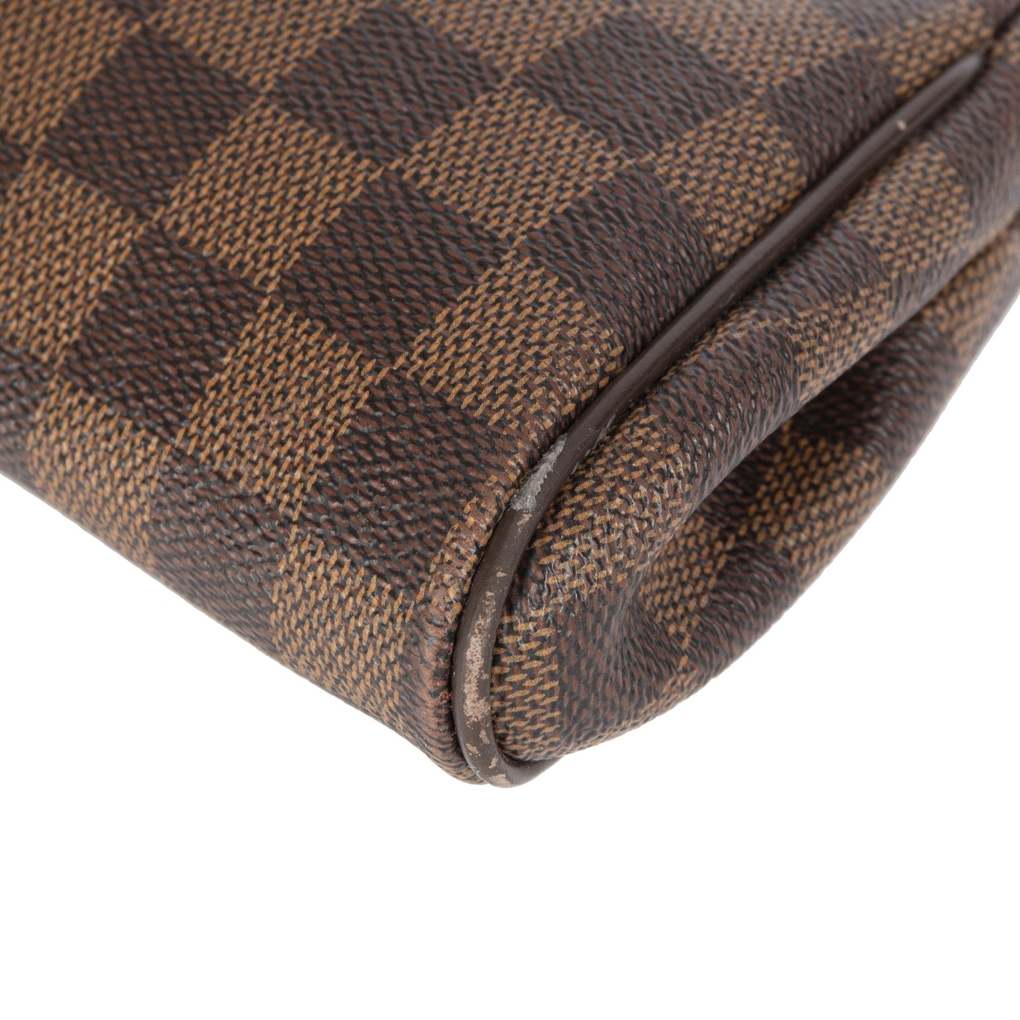 Louis Vuitton Damier Ebene Eva Clutch w/ Shoulder Strap