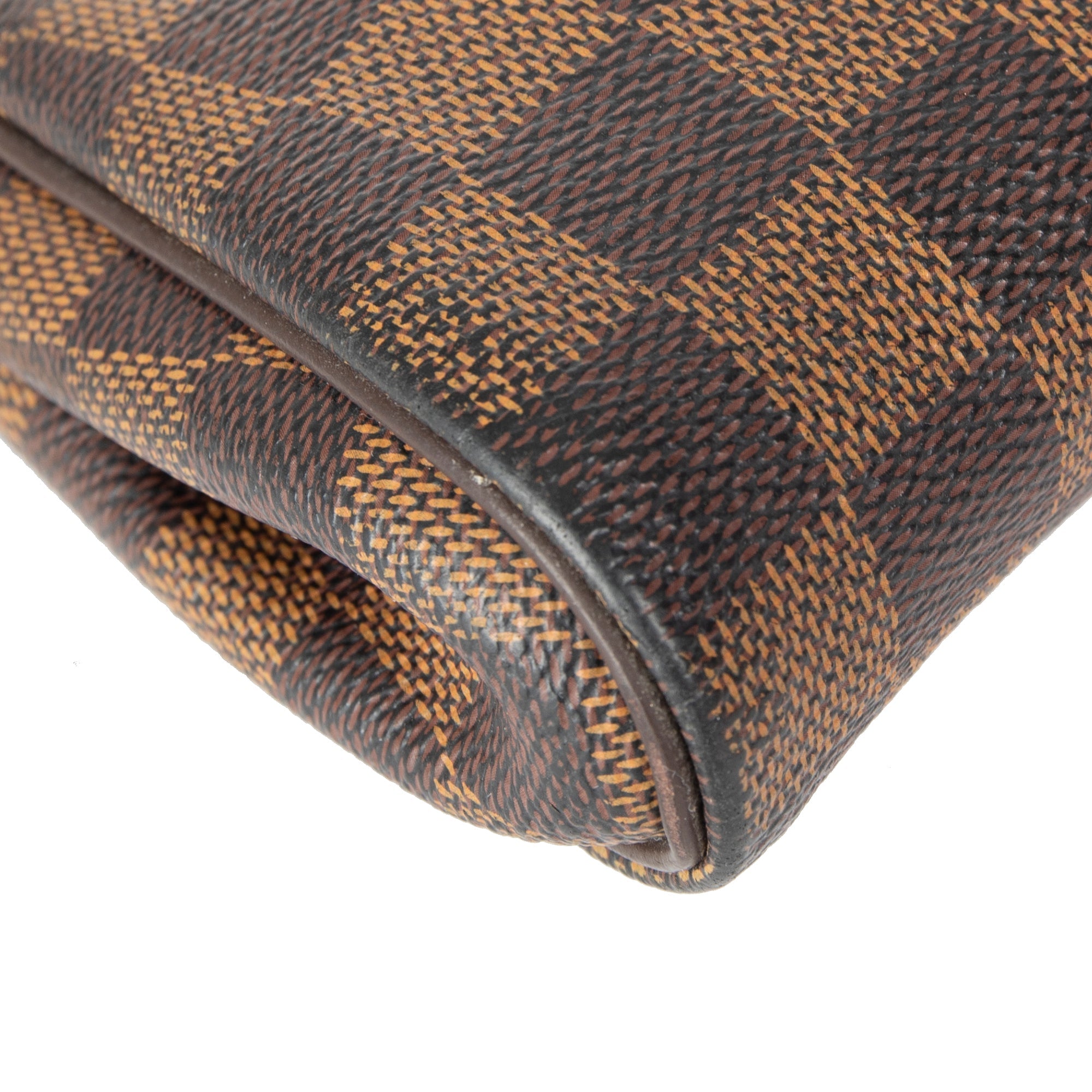 Louis Vuitton Damier Ebene Eva Clutch w/ Strap
