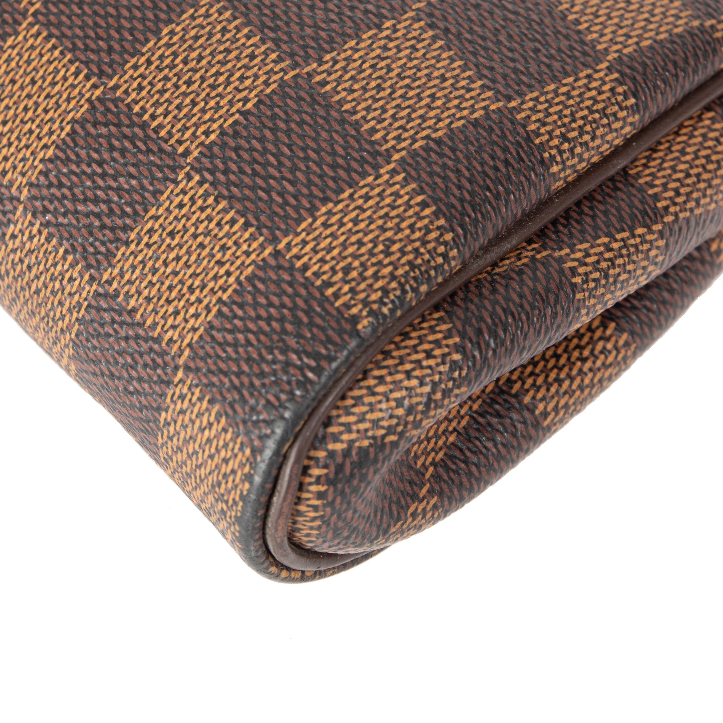 Louis Vuitton Damier Ebene Eva Clutch w/ Strap