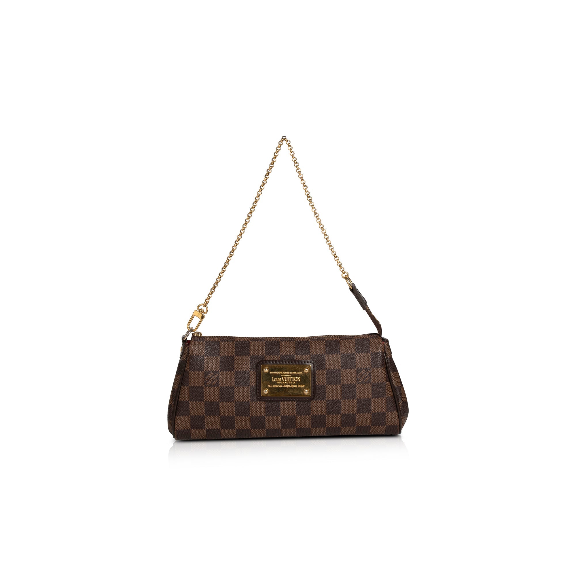 Louis Vuitton Damier Ebene Eva Clutch w/ Strap