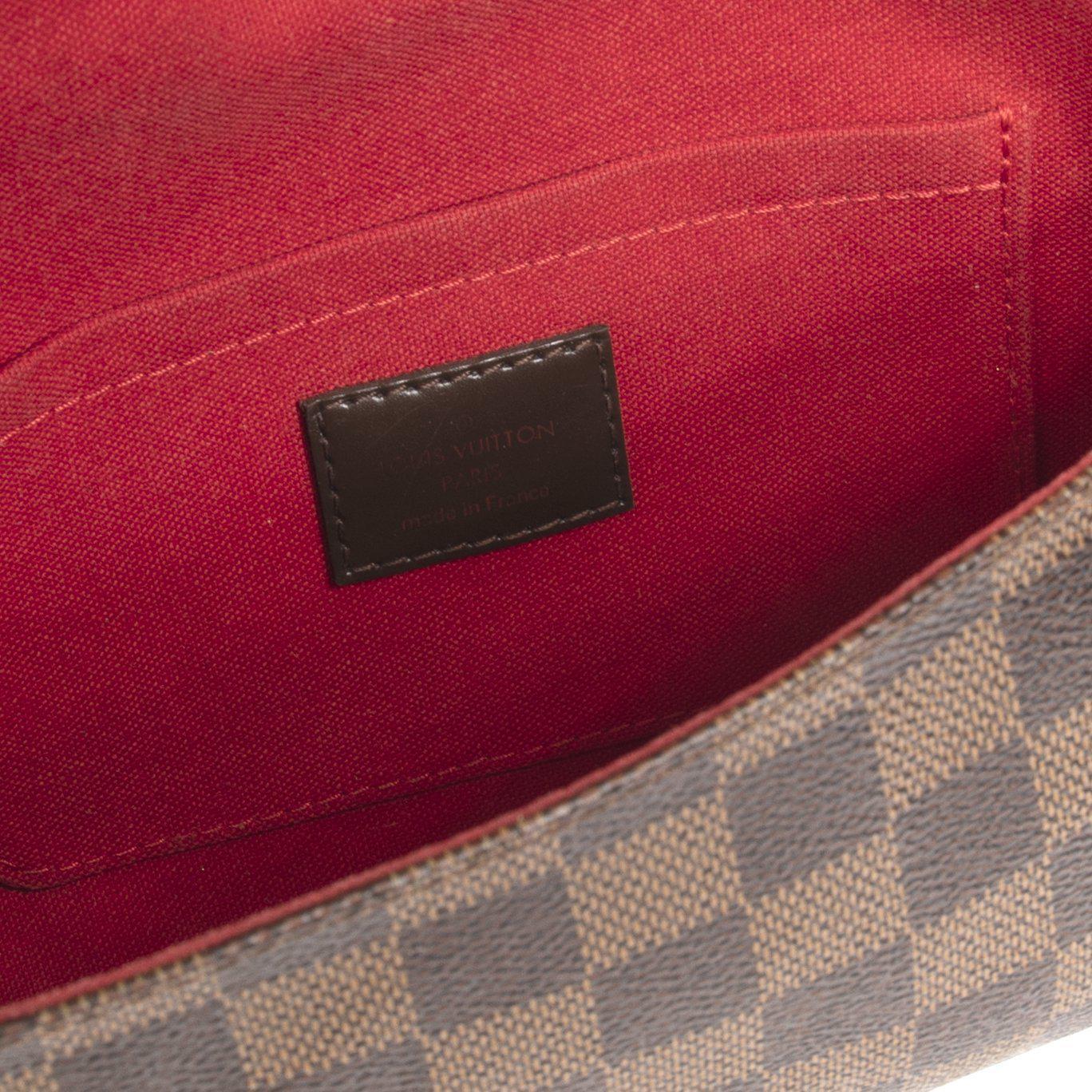 Louis Vuitton Damier Ebene Favorite MM w/ Strap