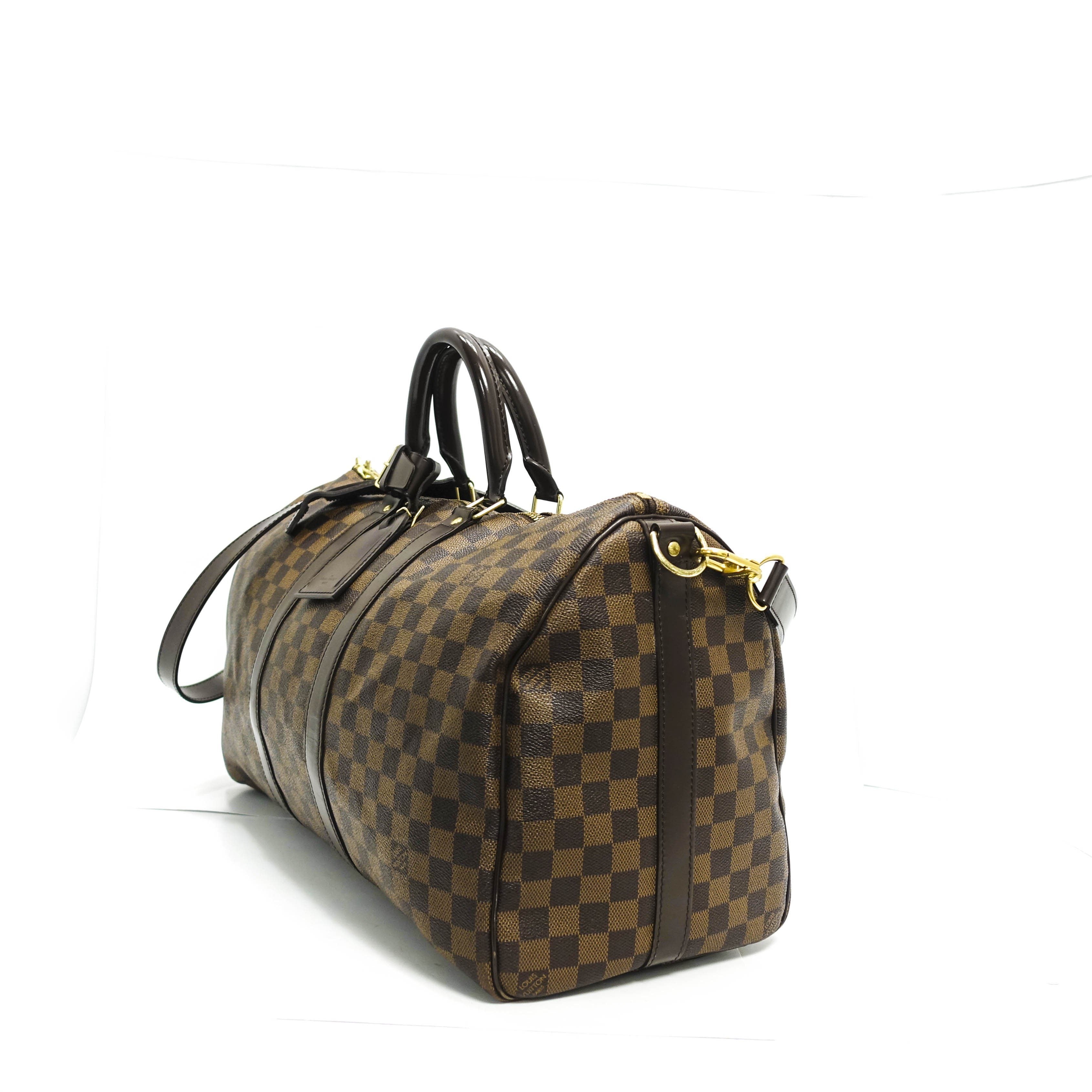 Louis Vuitton Damier Ebene Keepall Bandouliere 45