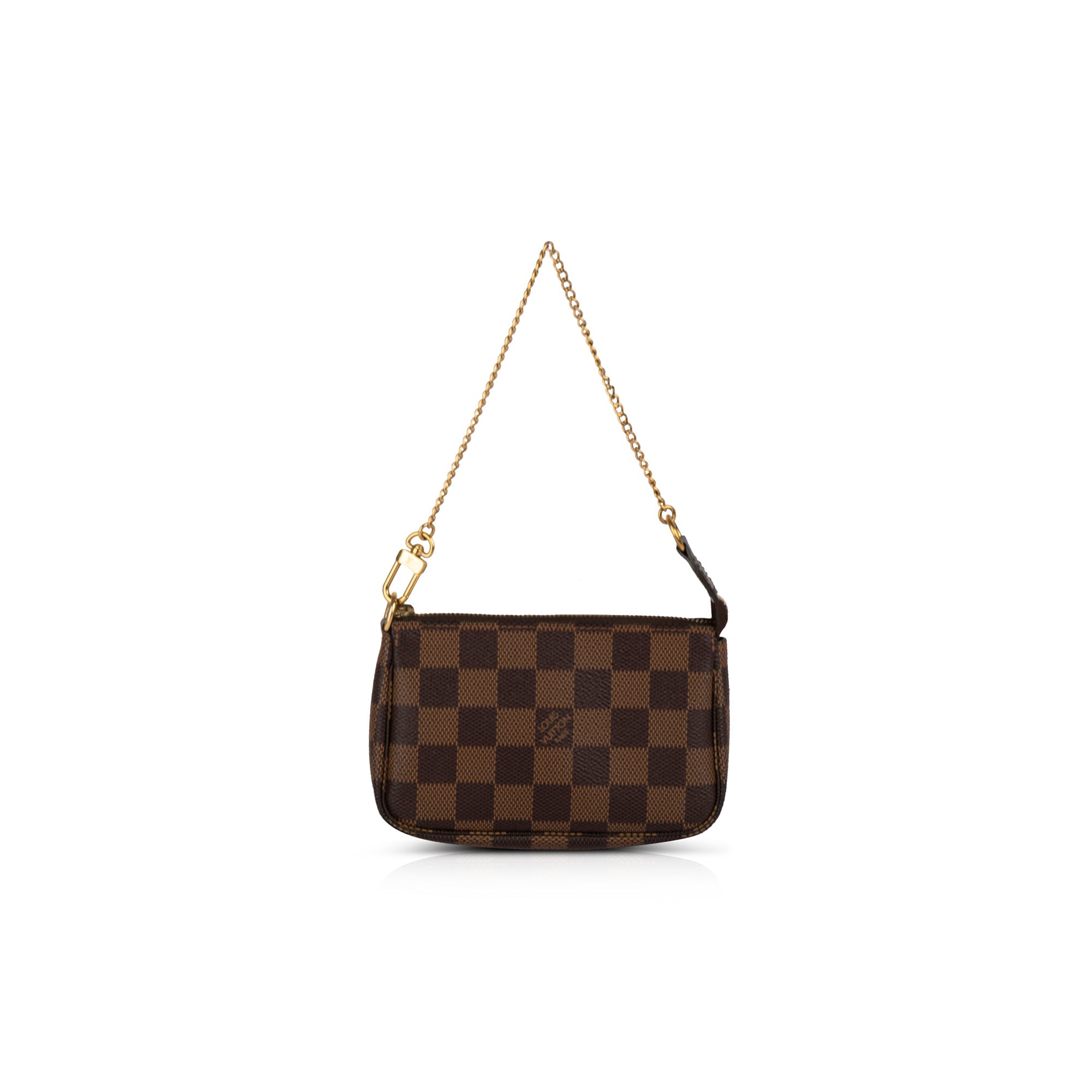Louis Vuitton Damier Ebene Mini Pochette Accessories w/ Receipt