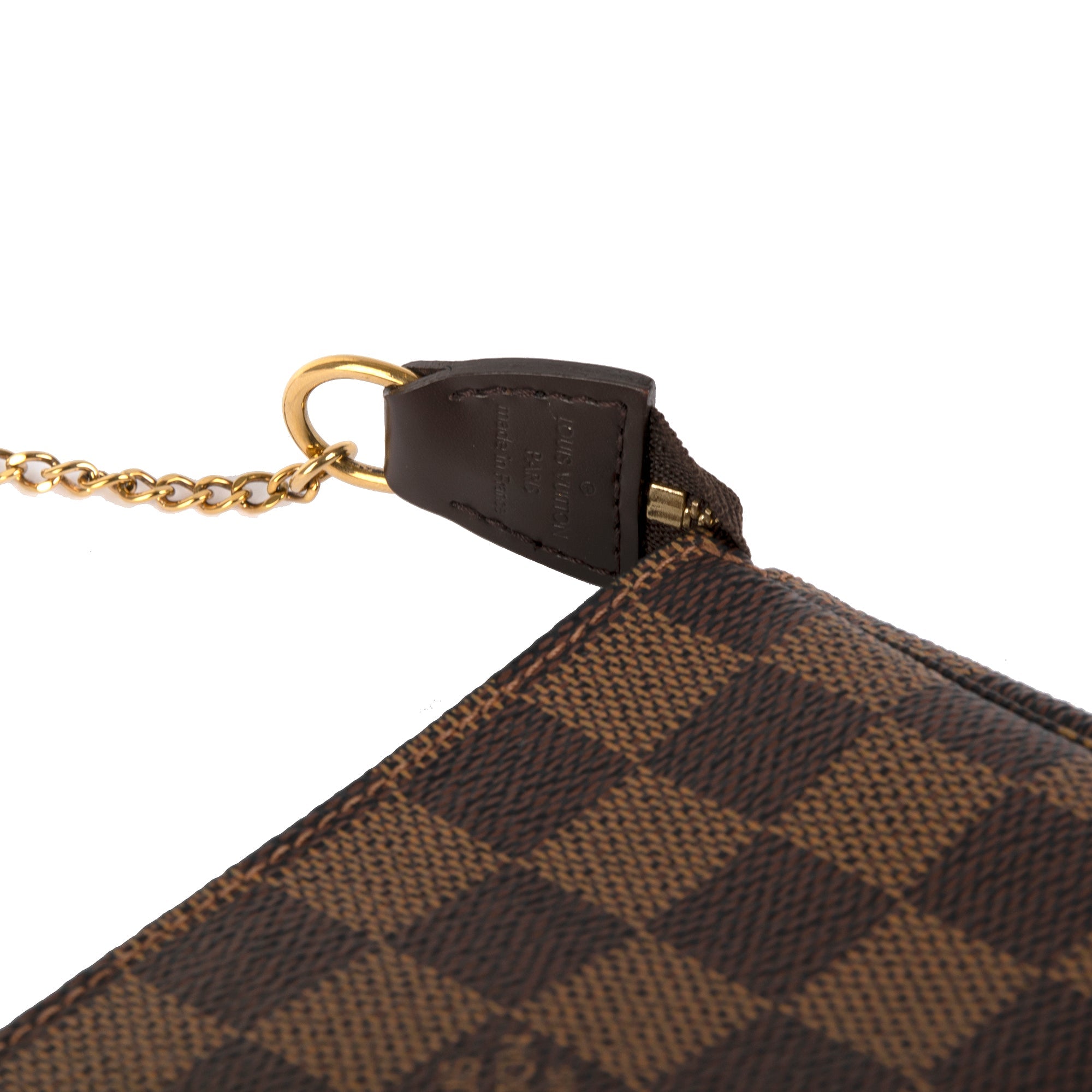 Louis Vuitton Damier Ebene Mini Pochette Accessories w/ Receipt