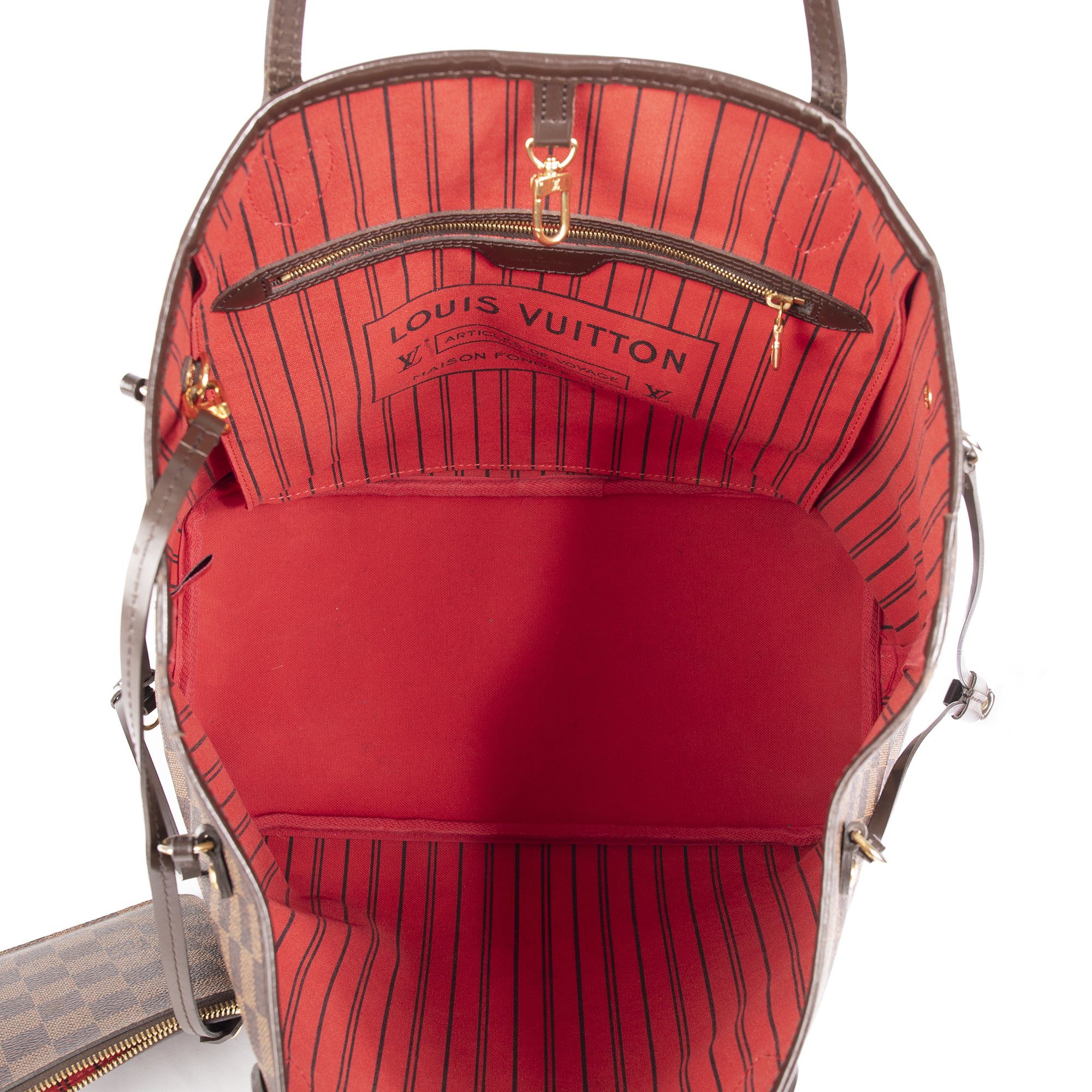 Louis Vuitton Damier Ebene Neverfull MM w/ Pouch