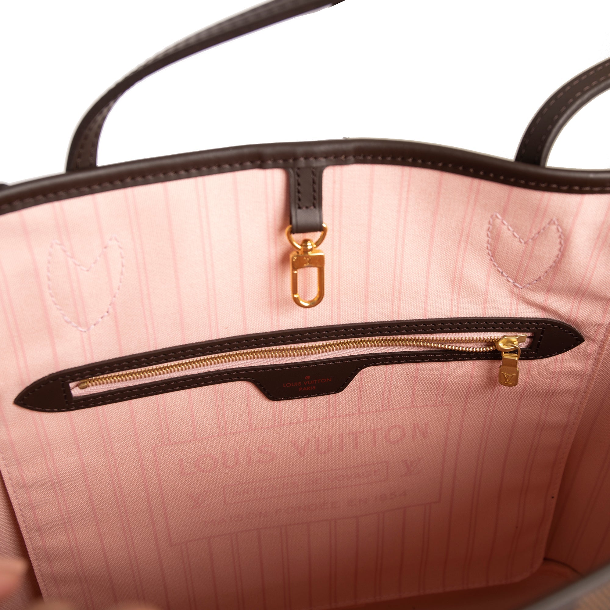 Louis Vuitton Damier Ebene Neverfull MM w/ Pouch & Box