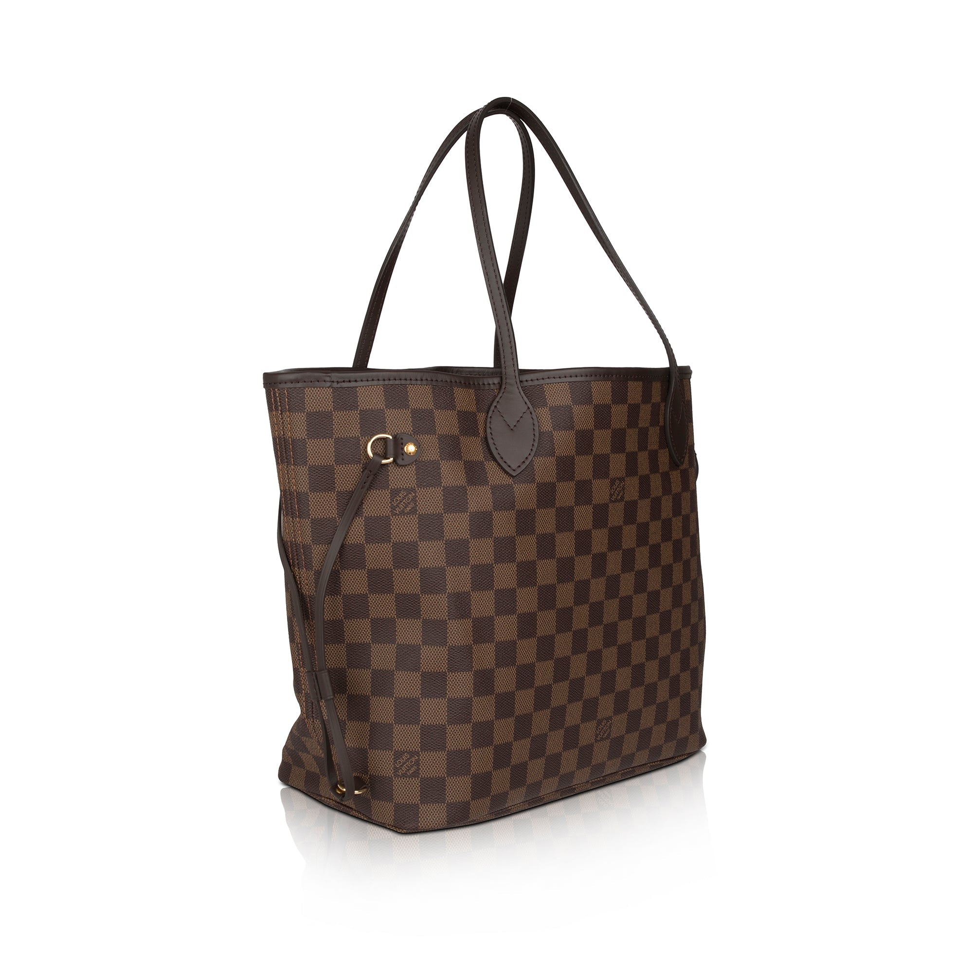 Louis Vuitton Damier Ebene Neverfull MM w/ Pouch & Box