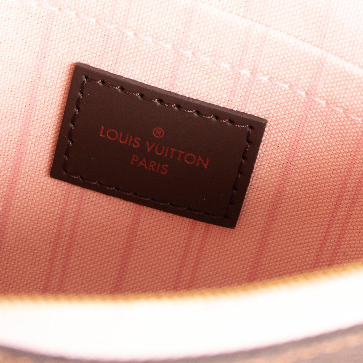 Louis Vuitton Damier Ebene Neverfull MM w/ Pouch & Box