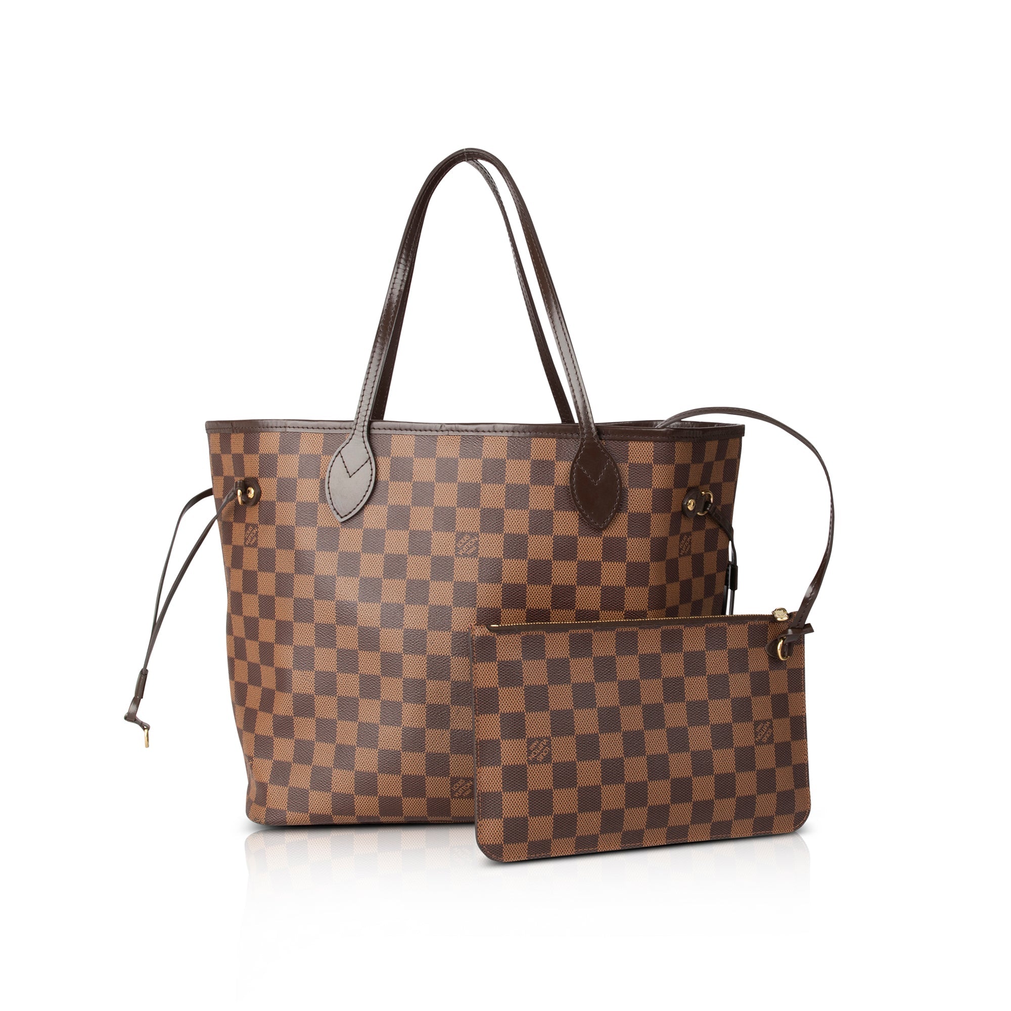 Louis Vuitton Damier Ebene Neverfull MM w/ Pouch