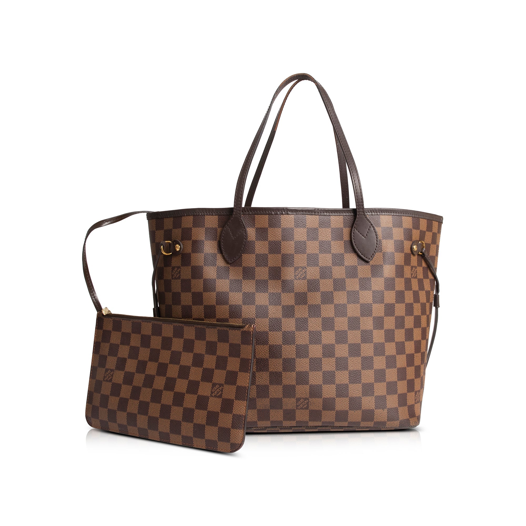 Louis Vuitton Damier Ebene Neverfull MM w/ Pouch