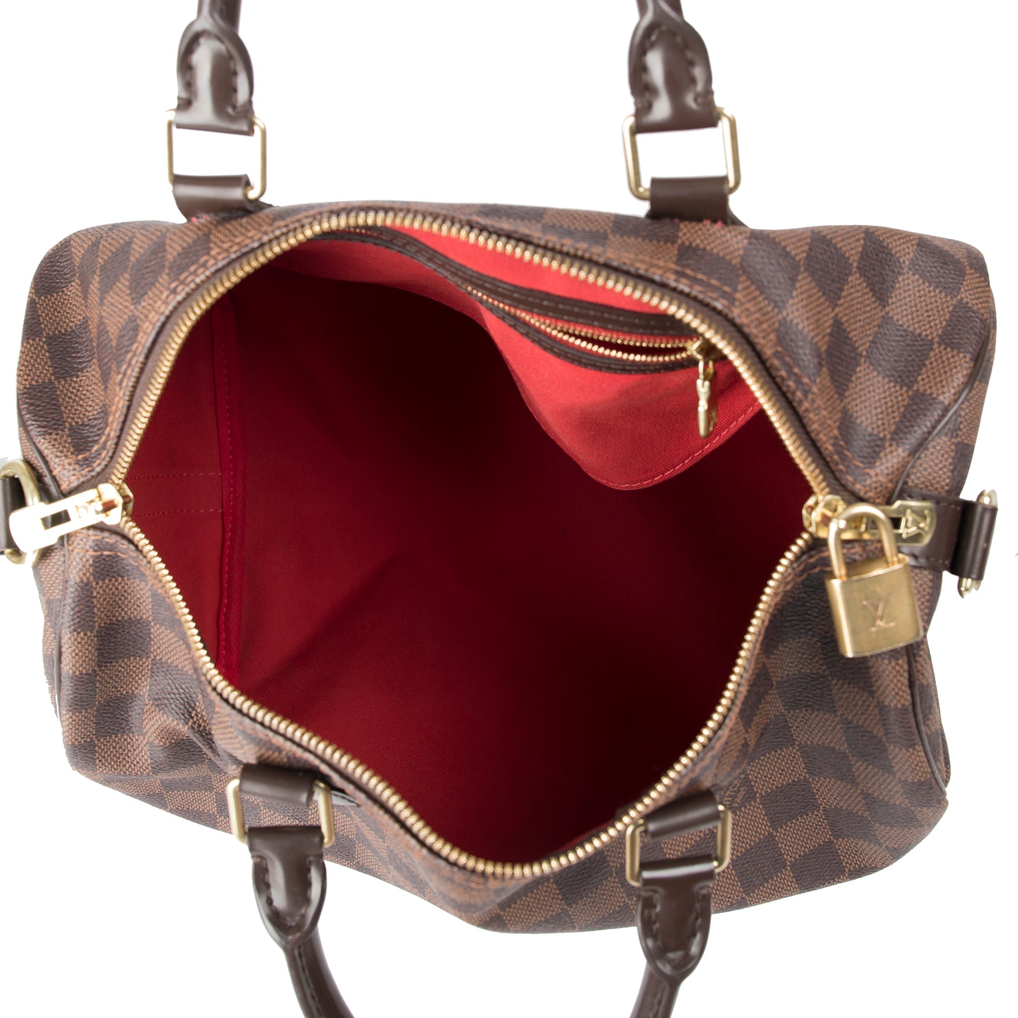 Louis Vuitton Damier Ebene Speedy Bandouliere 30 W/O Shoulder Strap