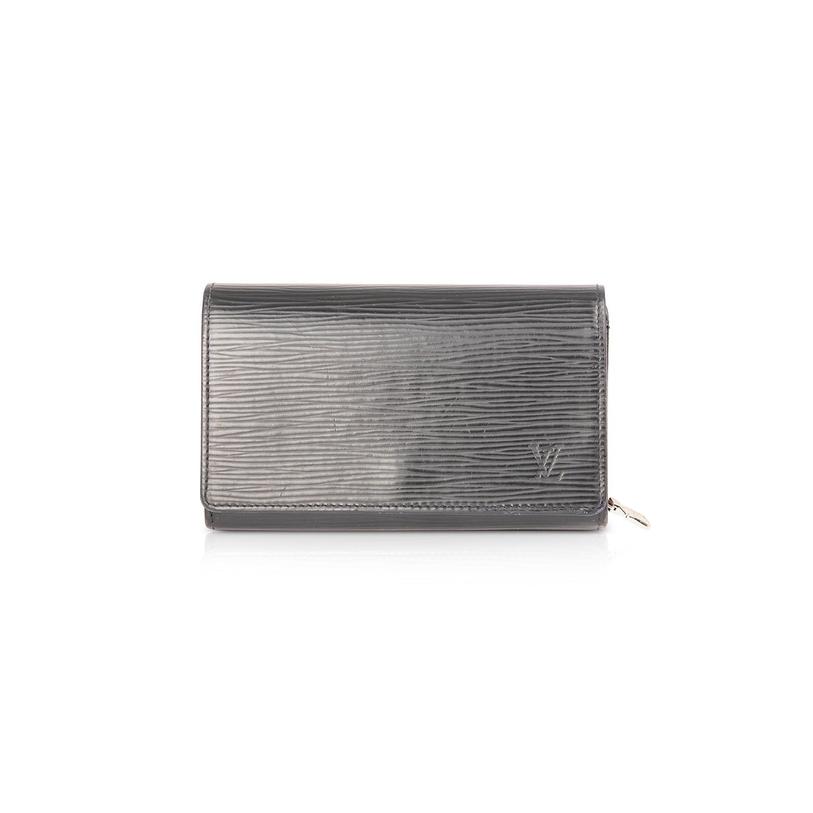 Louis Vuitton Black Epi Leather Porte Monnaie Billets Tresor Wallet