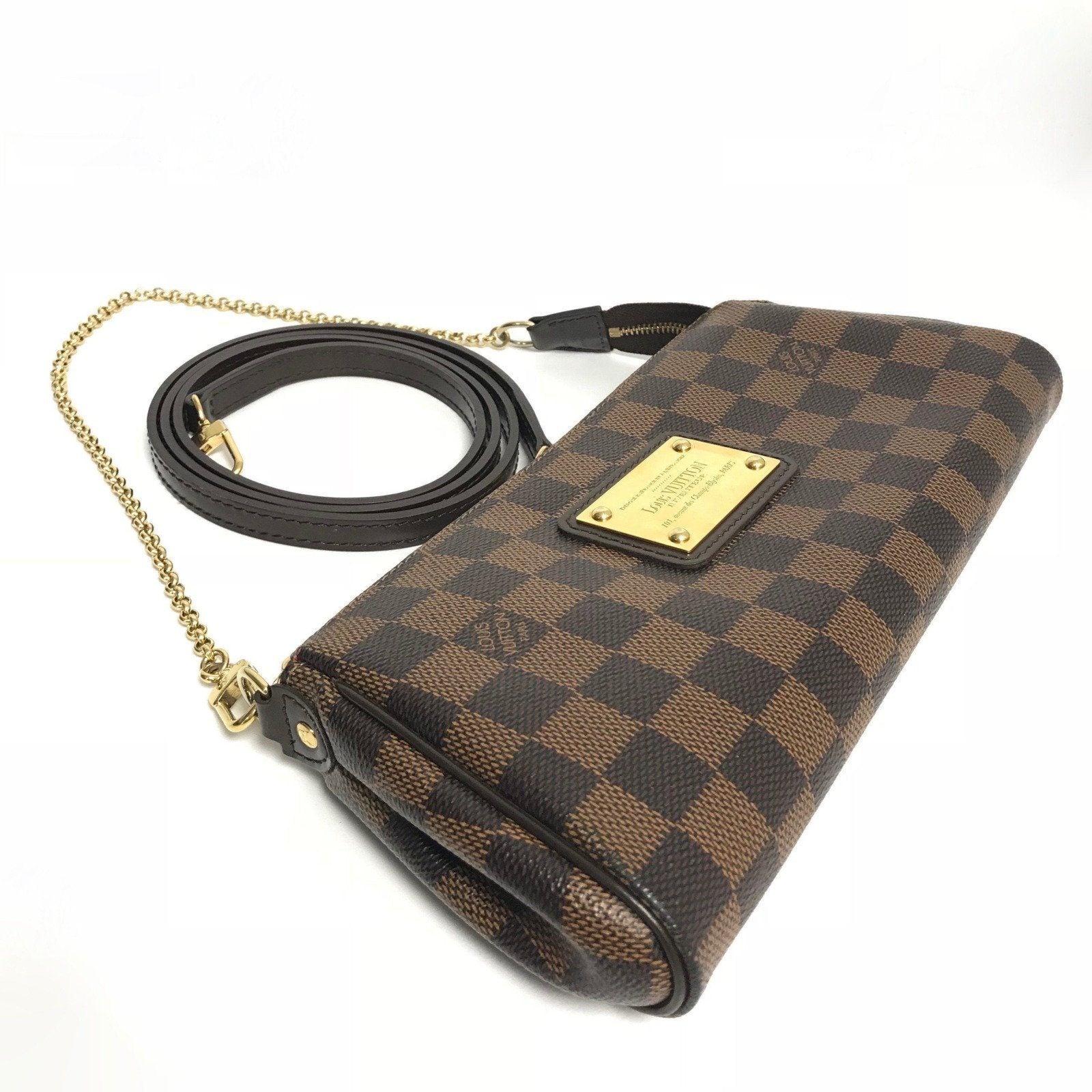 Louis Vuitton Eva Clutch Damier Ebene Handbag – OLIVER'S