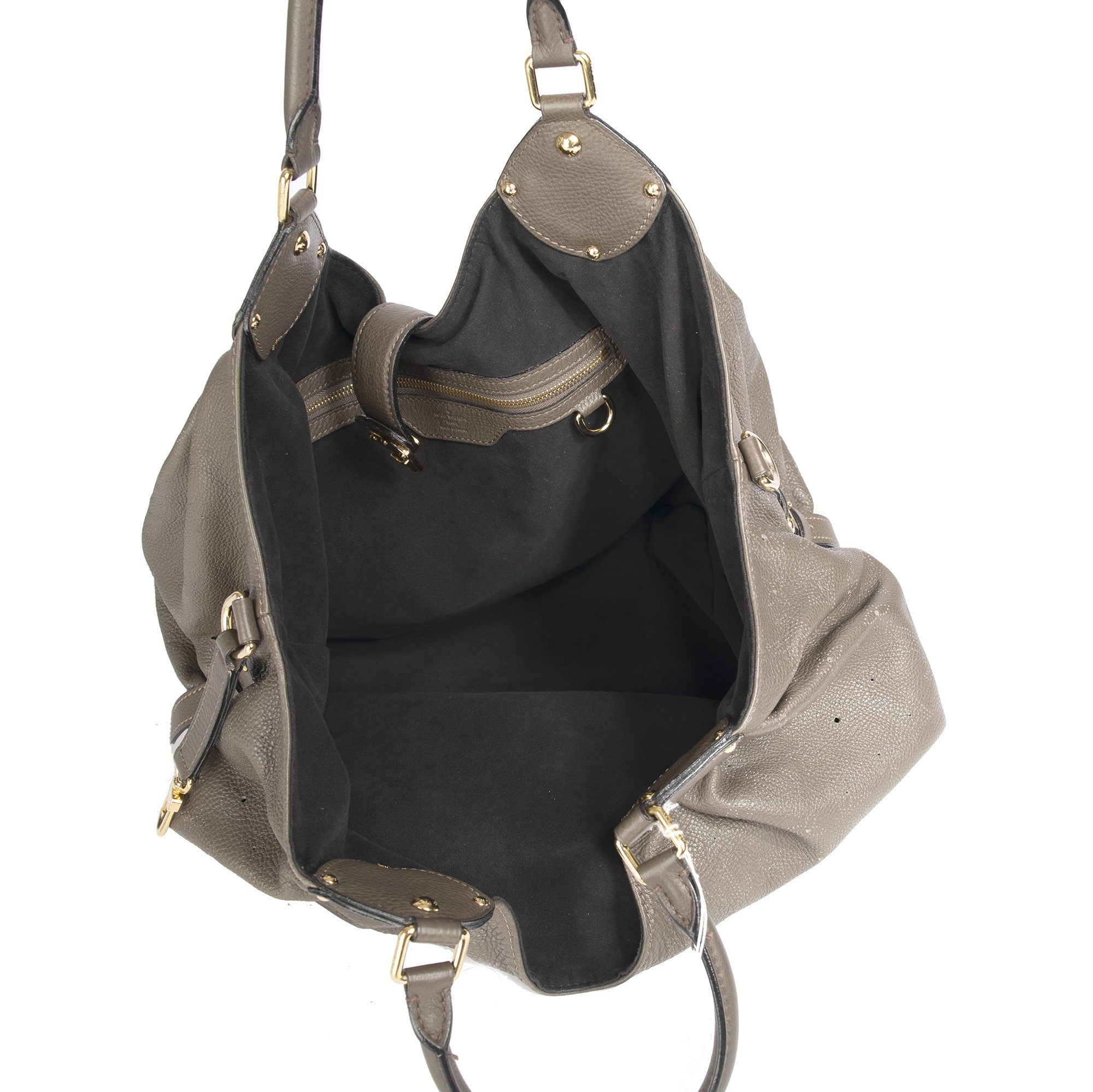 Louis Vuitton Grey Mahina XL Hobo