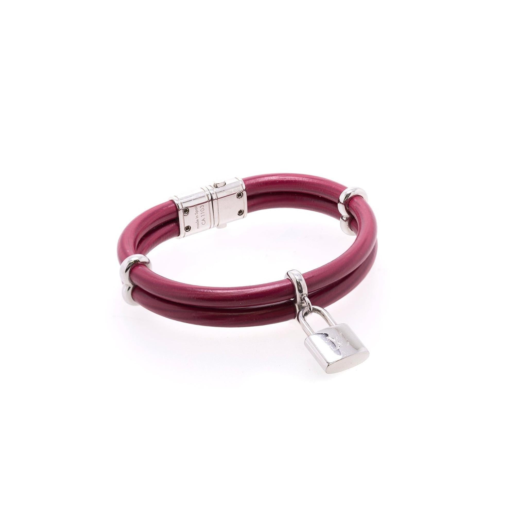 Louis Vuitton Keep It Twice Leather Bracelet
