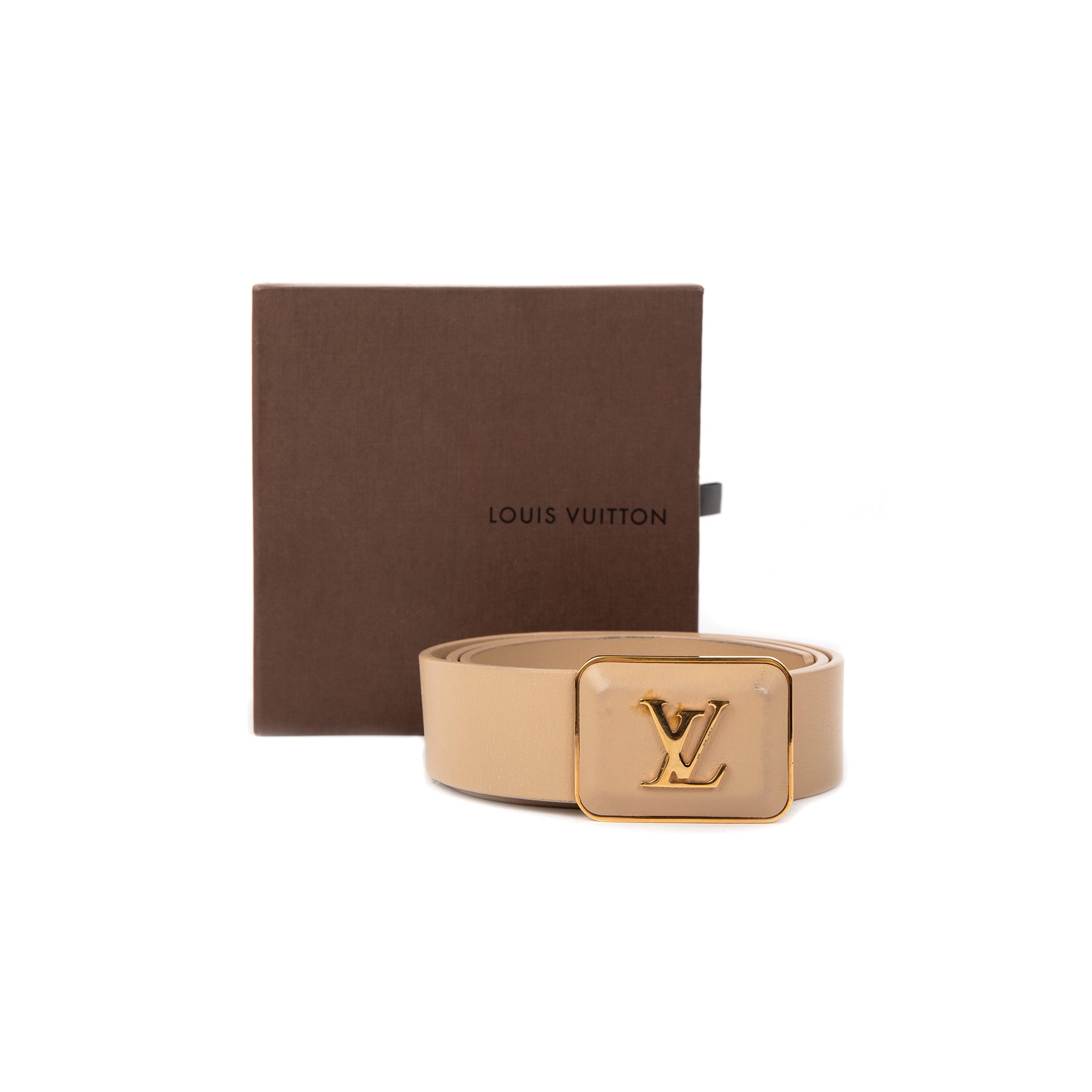 Louis Vuitton LV Buckle Leather Belt w/ Box