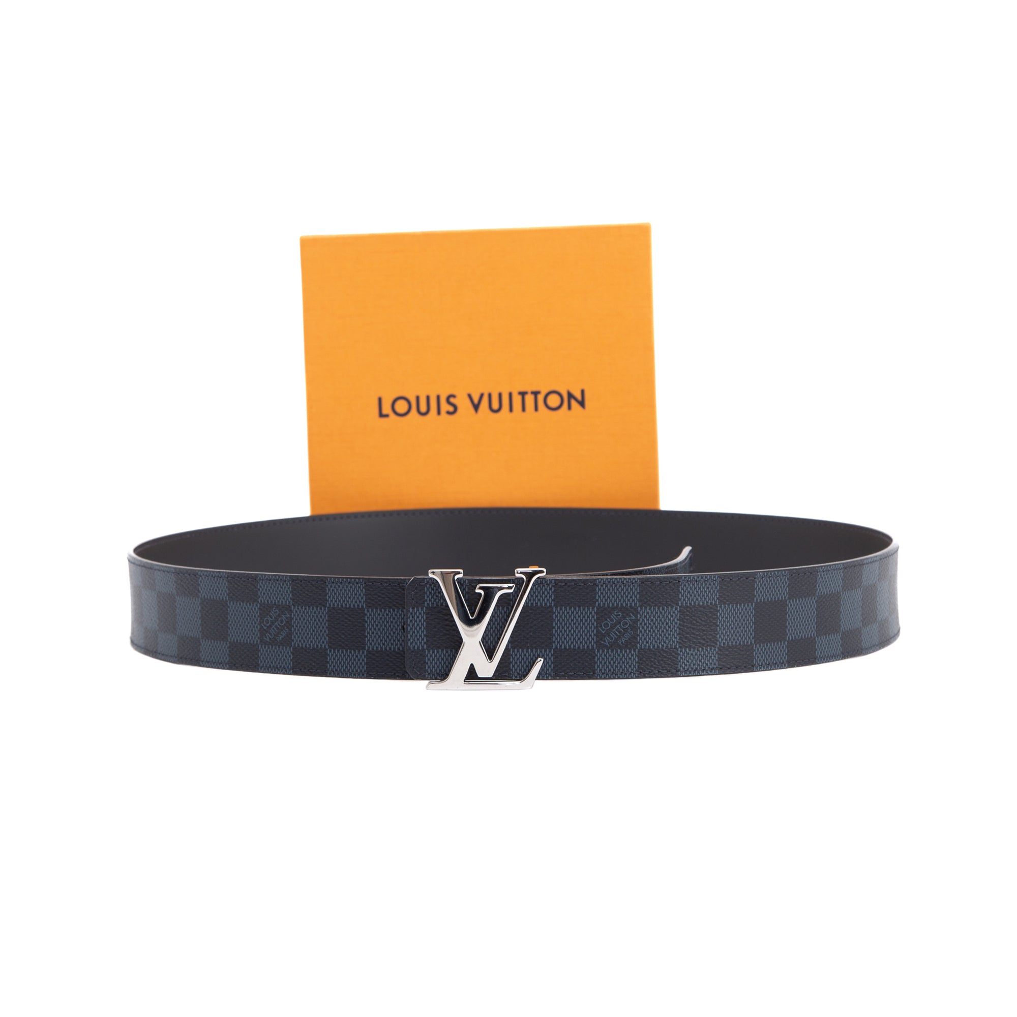 Louis Vuitton LV Initiales Belt Damier Cobalt 40MM in Canvas with