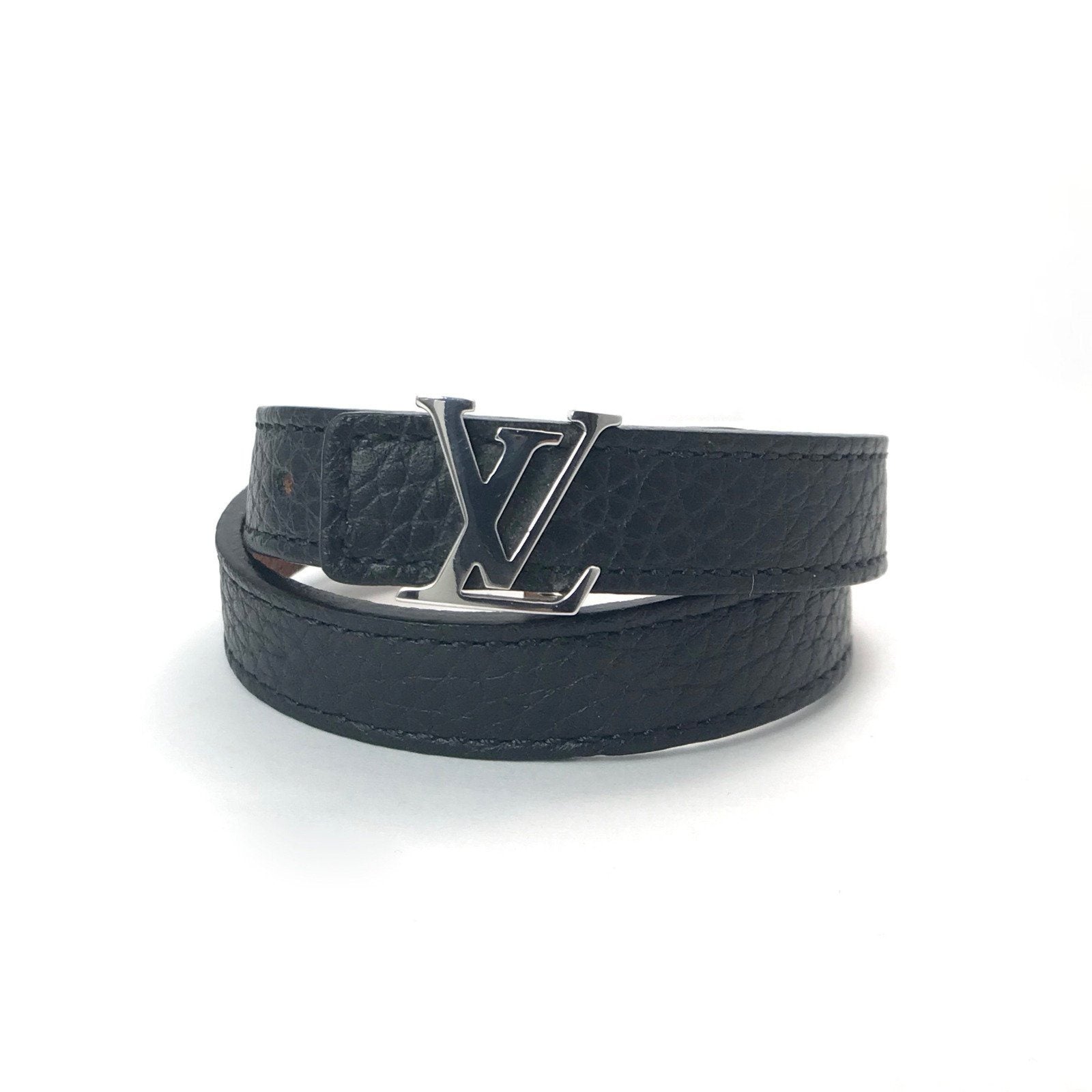 Louis Vuitton Leather Strap Double Wrap Bracelet