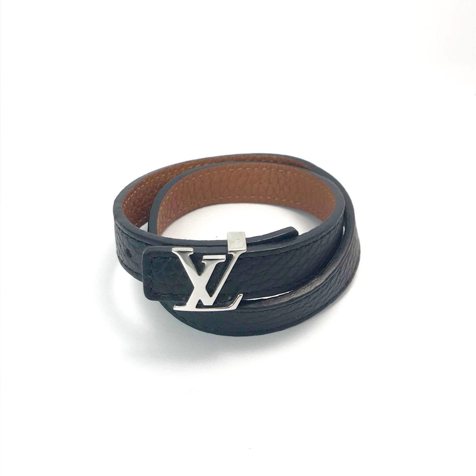 Louis Vuitton Leather Strap Double Wrap Bracelet