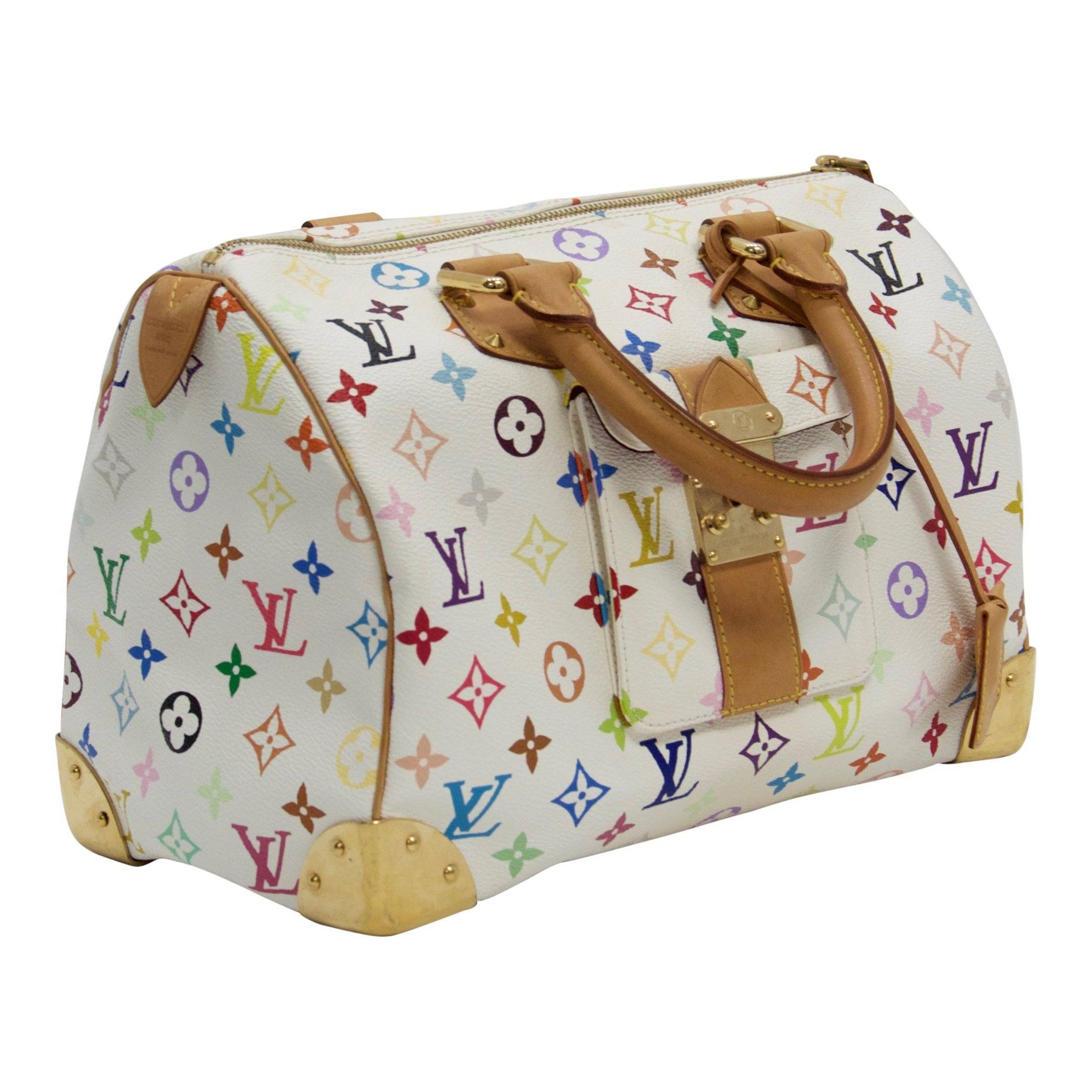 Louis Vuitton Limited Edition Takashi Murakami Collection Multicolore Speedy 30