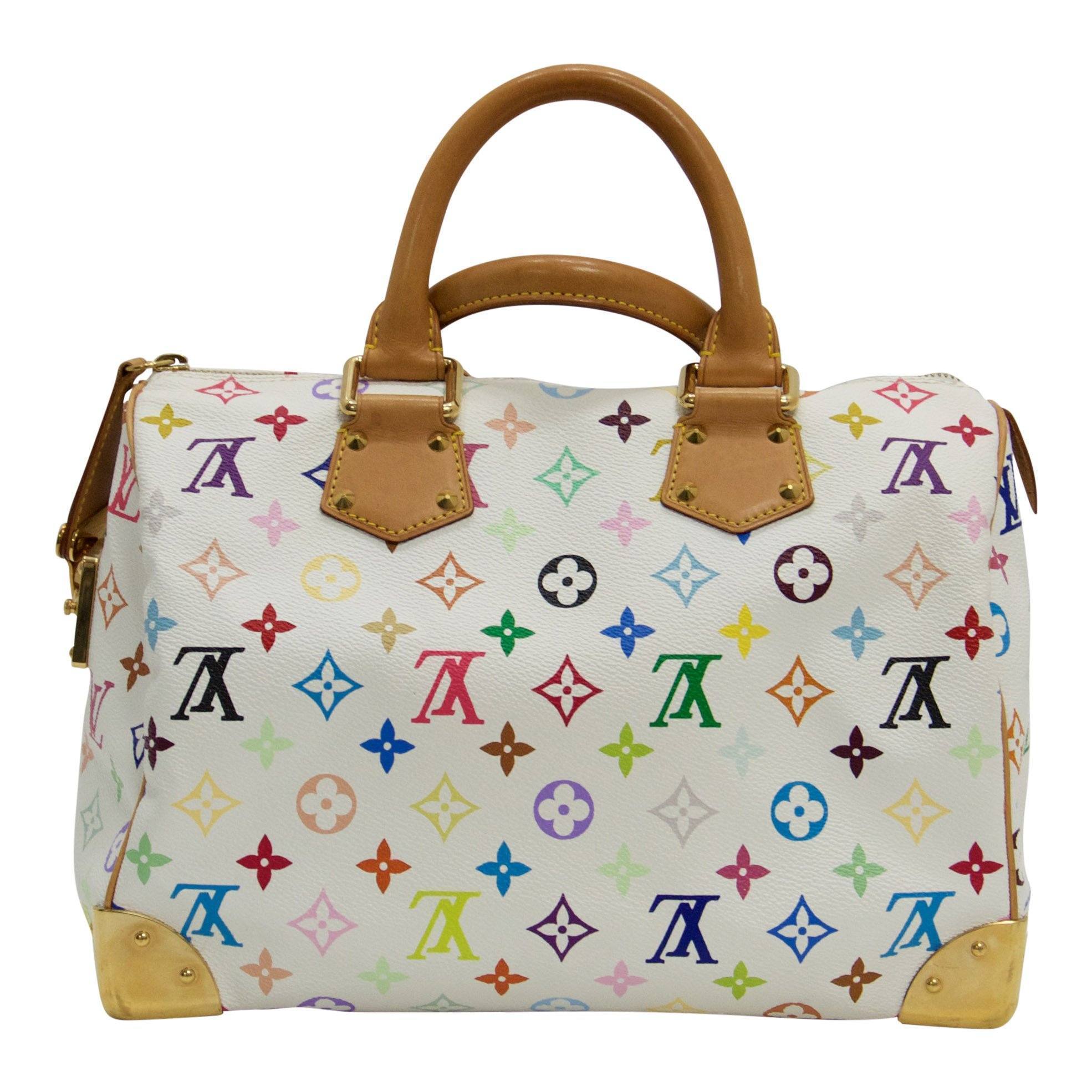 Louis Vuitton Limited Edition Takashi Murakami Collection Multicolore Speedy 30