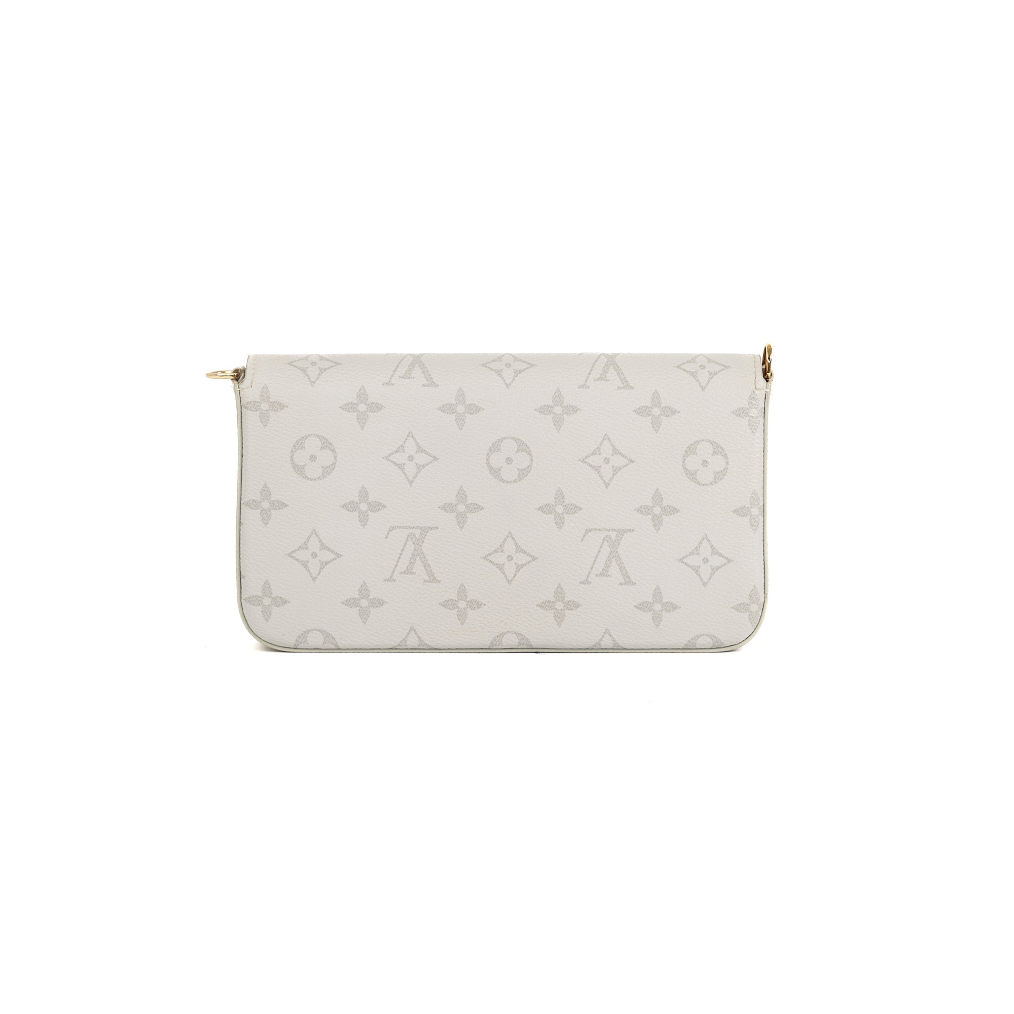 Louis Vuitton Limited Edition White Monogram Felicie Pochette w/ Inserts
