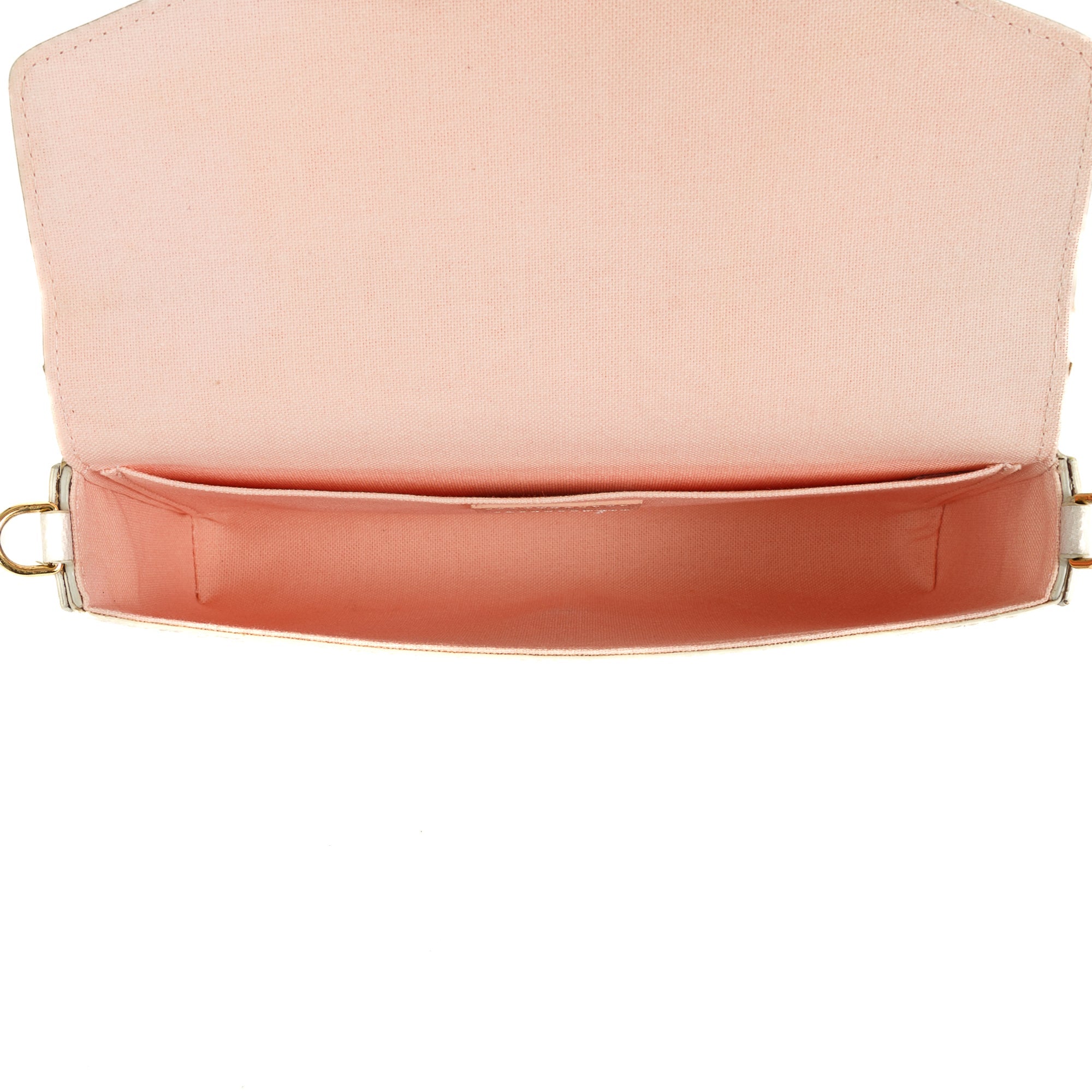 Louis Vuitton Limited Edition White Monogram Felicie Pochette w/ Inserts