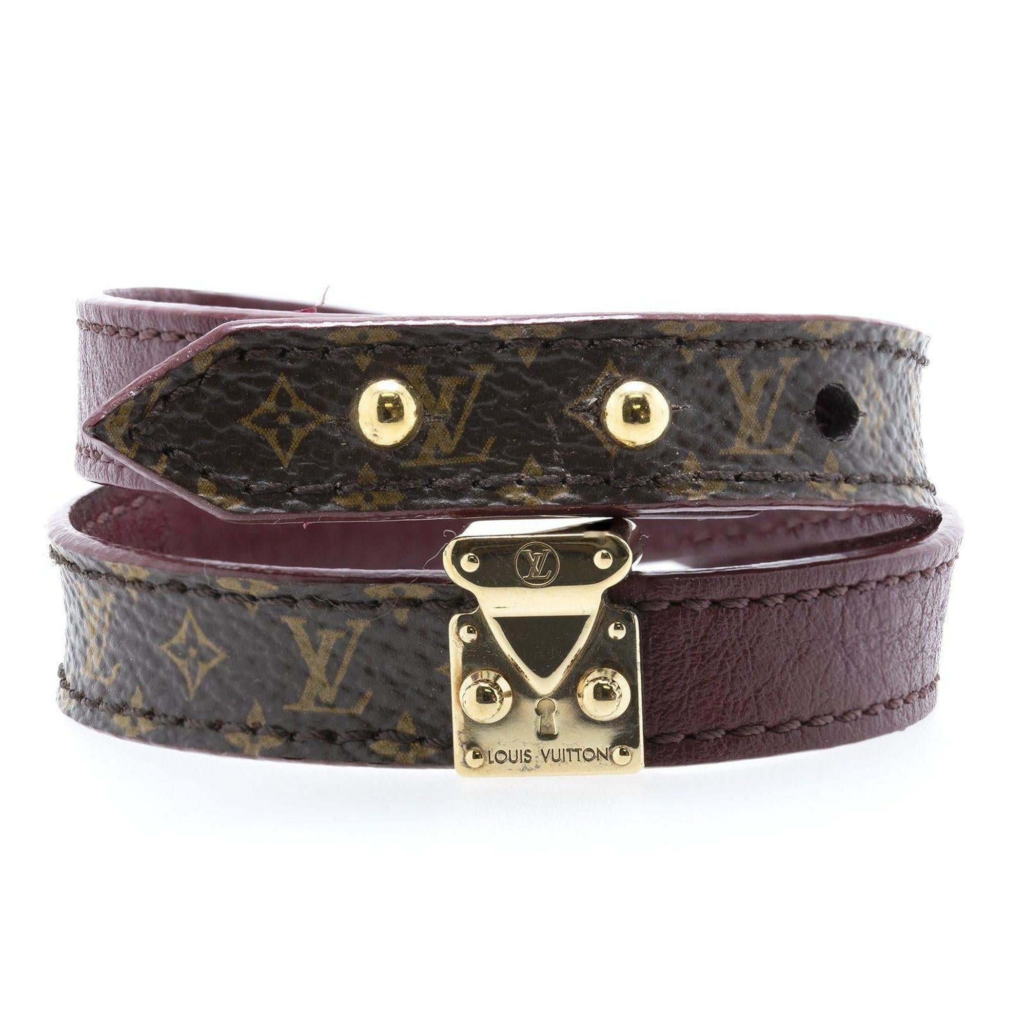 Louis Vuitton Lock It Double Wrap Bracelet