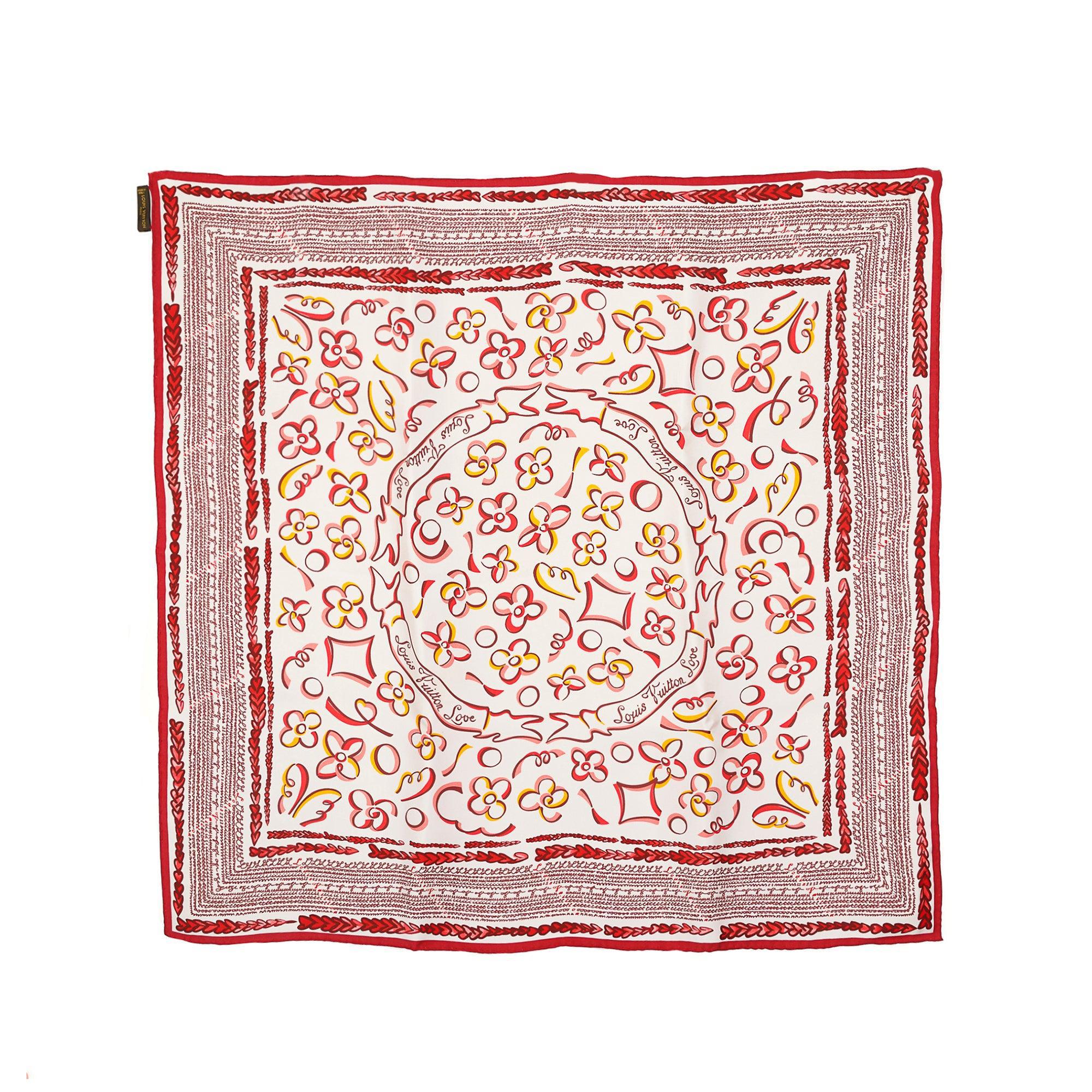Louis Vuitton Love Silk Scarf w/ Box