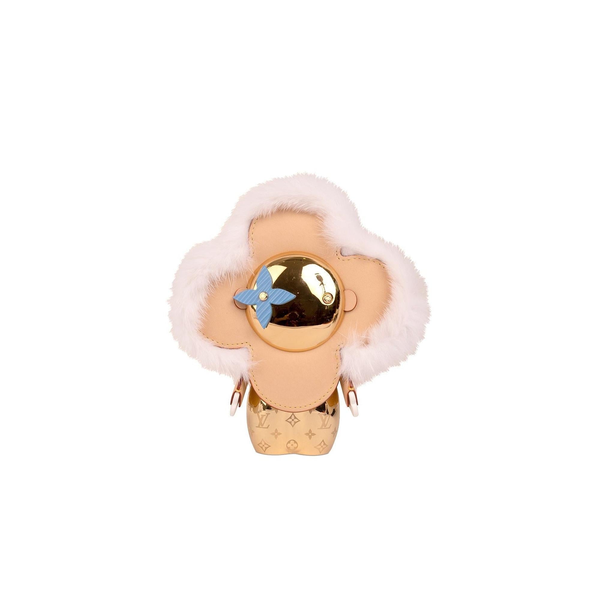 Louis Vuitton Metal & Mink Fur Vivienne Figurine