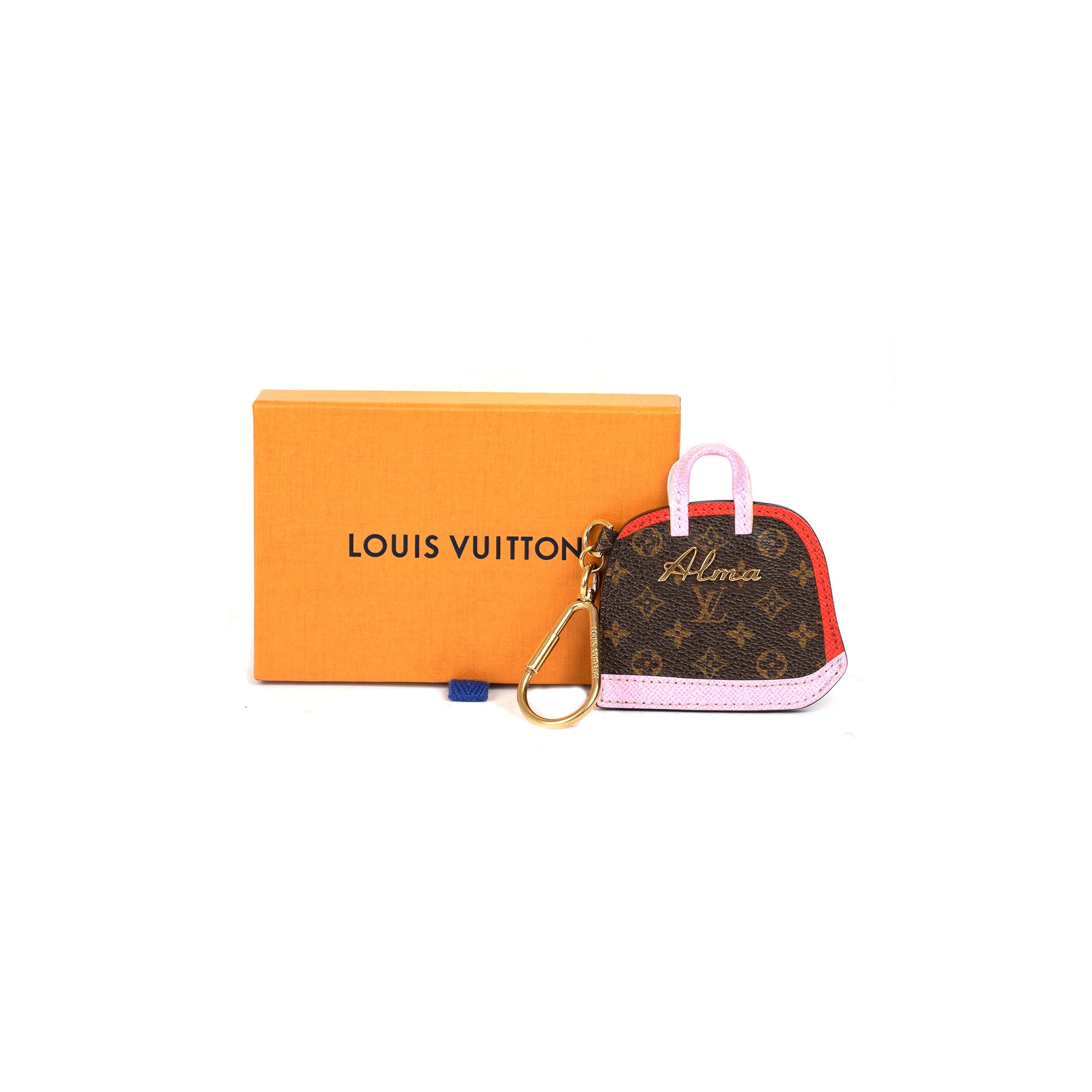 Louis Vuitton LV Bag M53152 Alma BB Brown Monogram & LV Charm Key Holder  M68000