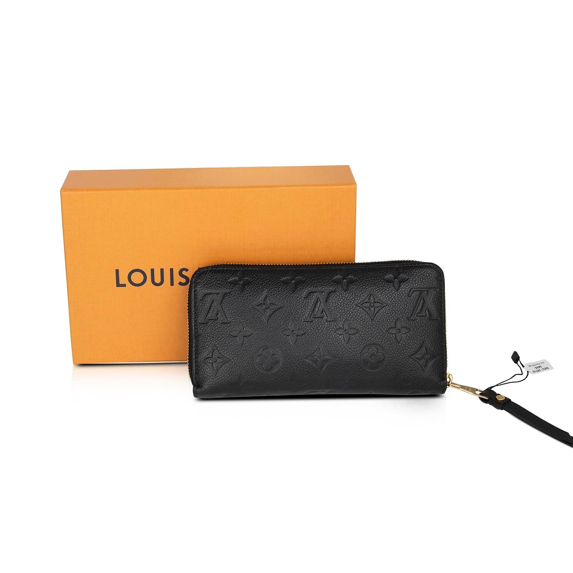 Louis Vuitton Monogram Empreinte Leather Zippy Wallet w/ Box