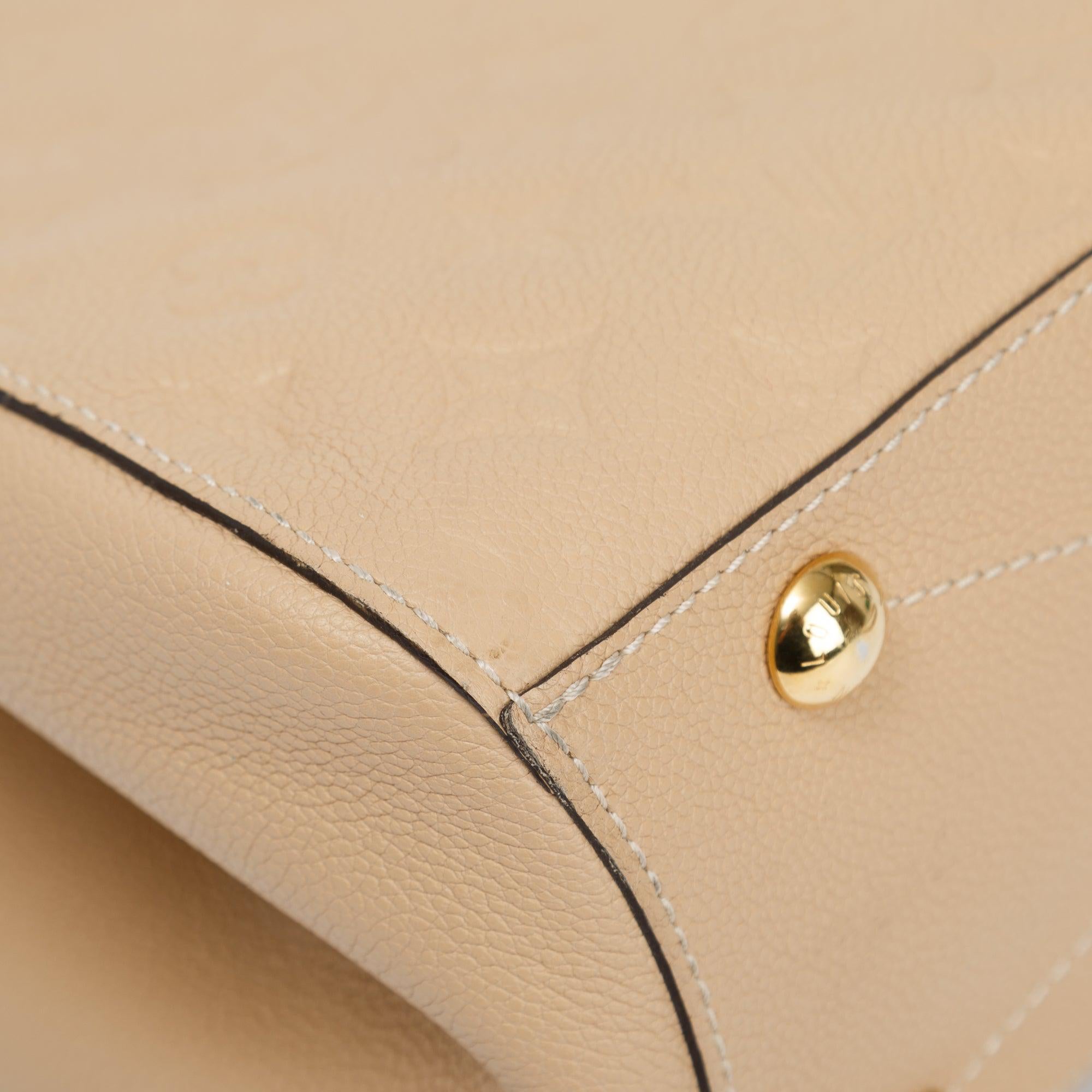 Louis Vuitton Monogram Empreinte Montaigne MM w/ Strap & Box