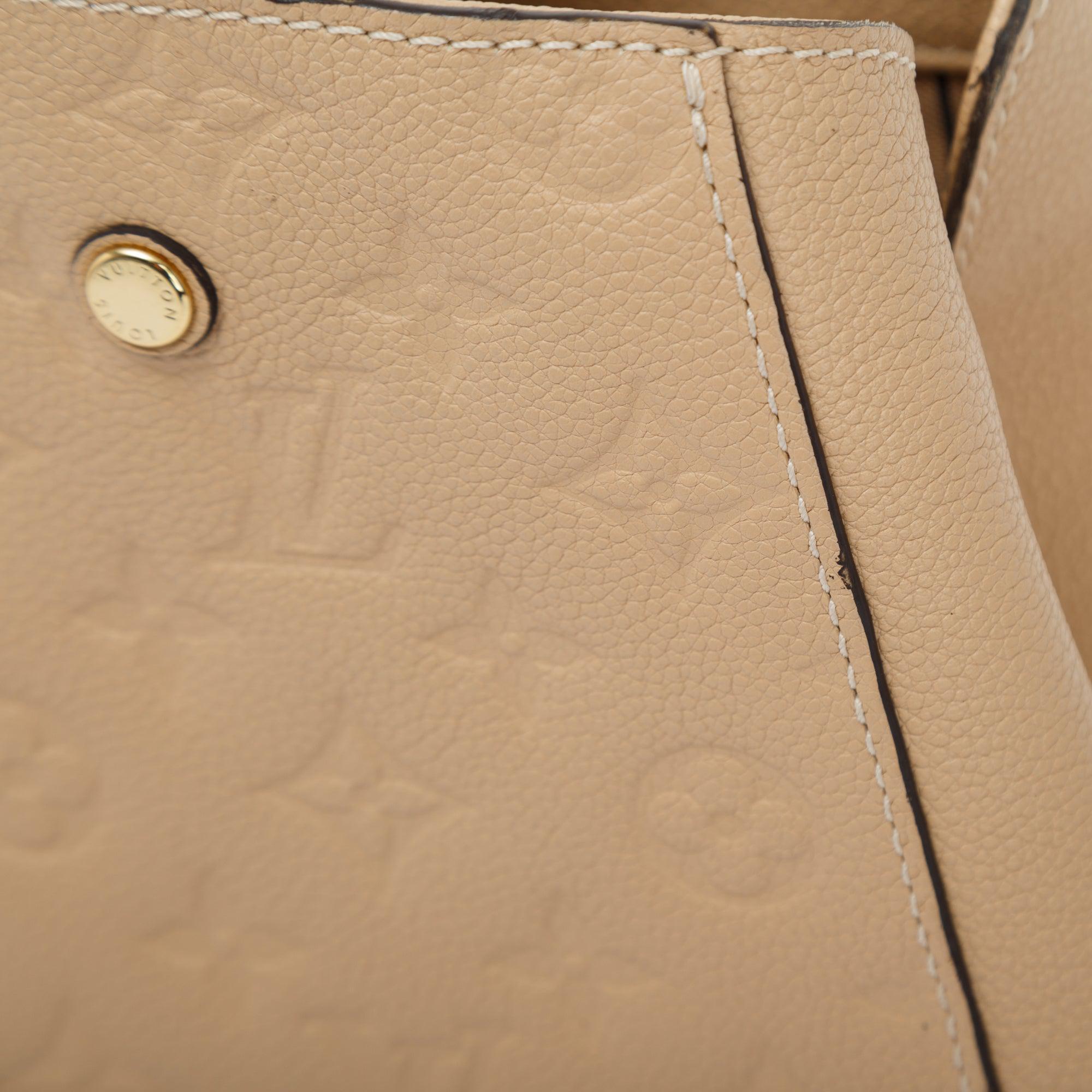 Louis Vuitton Monogram Empreinte Montaigne MM w/ Strap & Box