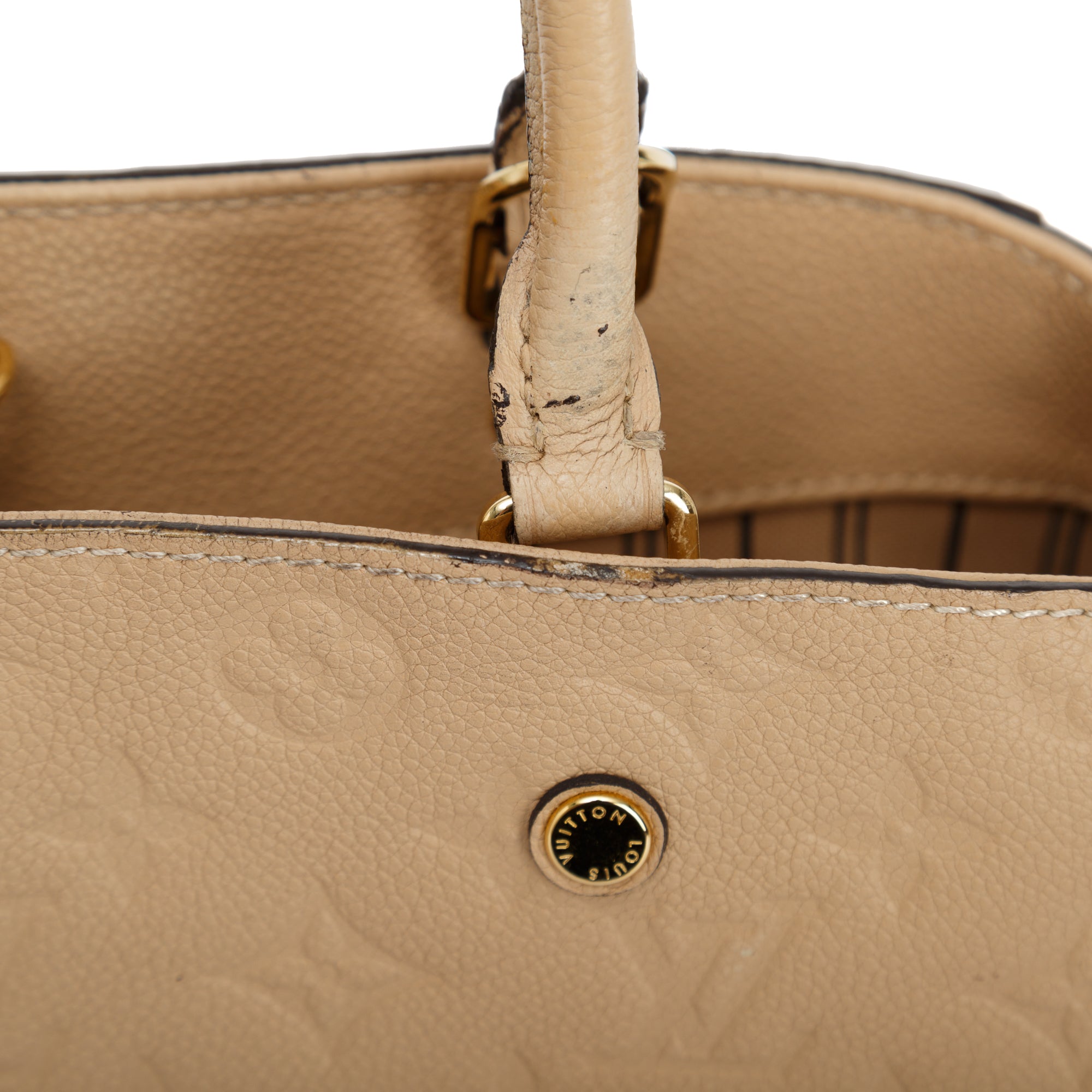 Louis Vuitton Monogram Empreinte Montaigne MM w/ Strap & Box